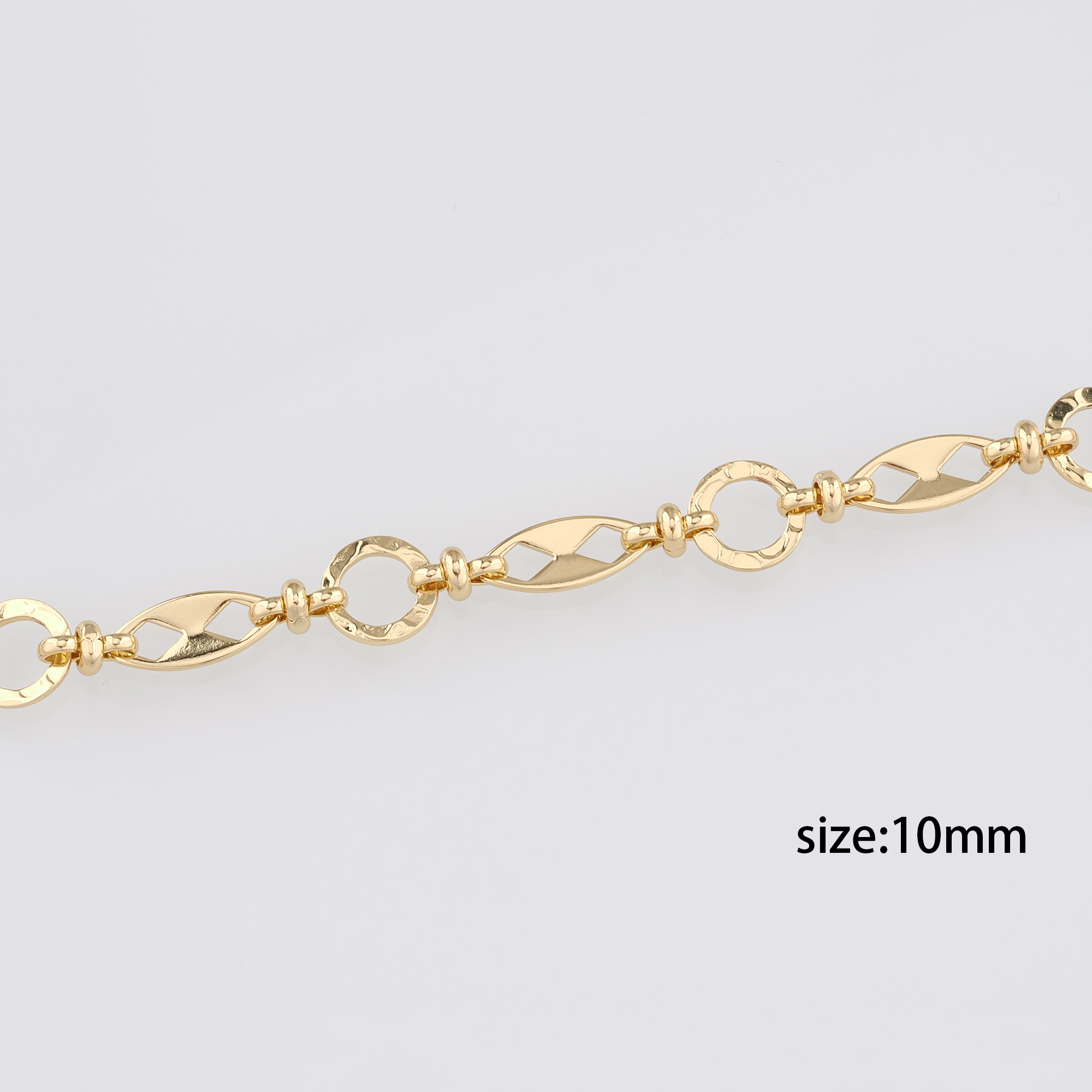 18K Gold Filled Cable Chain Necklace,Dainty Link Chain,Gold Geometric Chain Necklace for Women DIY Jewelry Making Supply