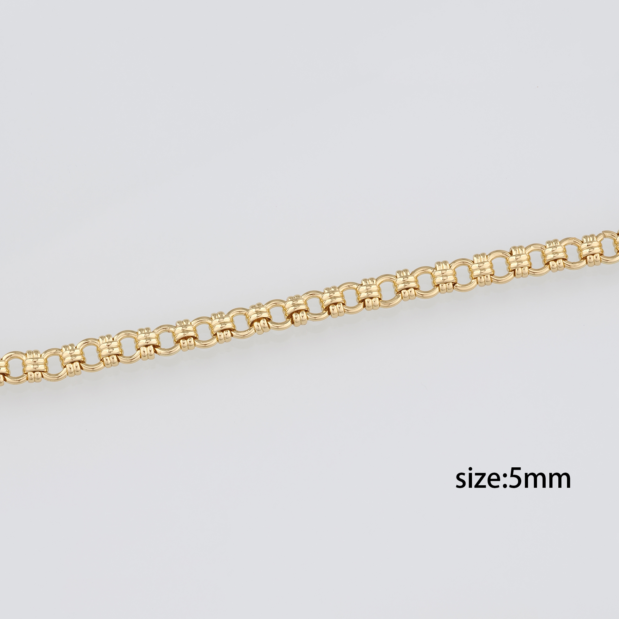 18K Gold Filled Round Chain Necklace,Minimalist Link Chain,Gold Round Chain Necklace for Women DIY Jewelry Making Supply