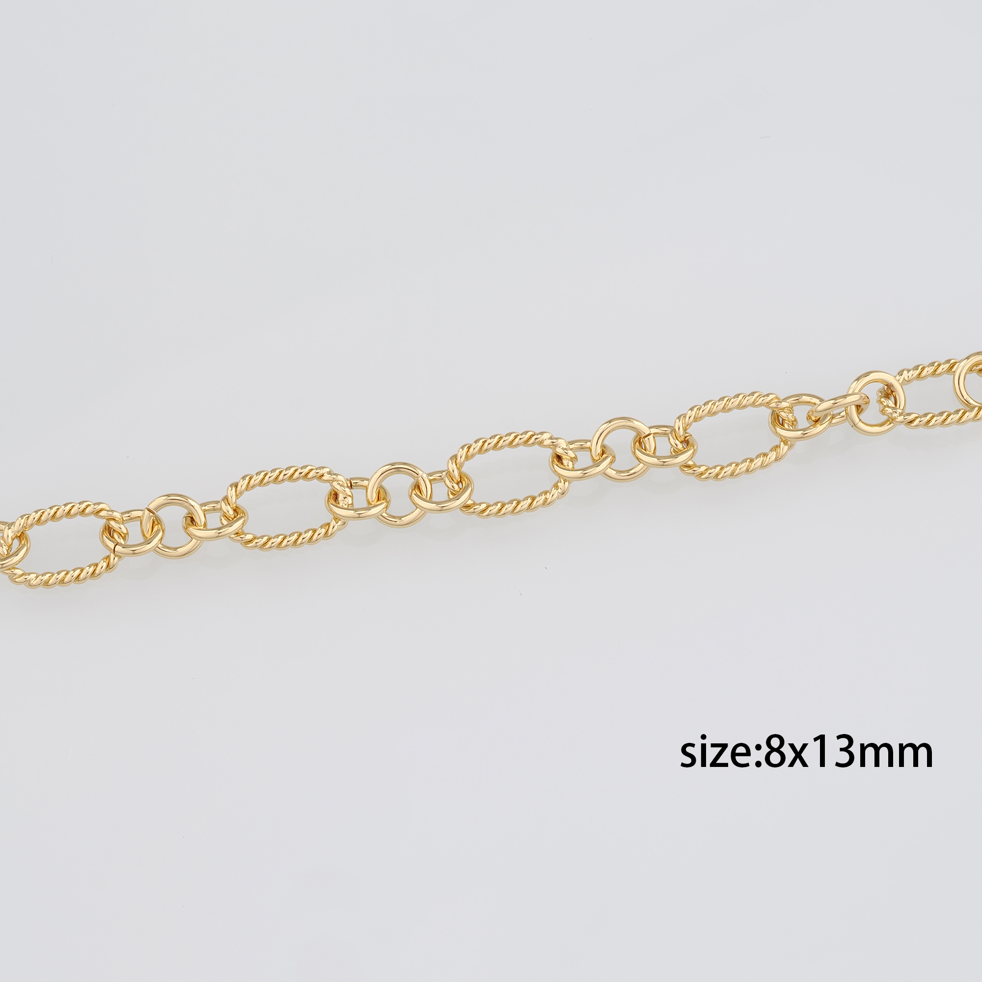 18K Gold Filled Paper Clip Chain Necklace,Dainty Link Chain,Gold Oval Chain Necklace for DIY Jewelry Making Supply