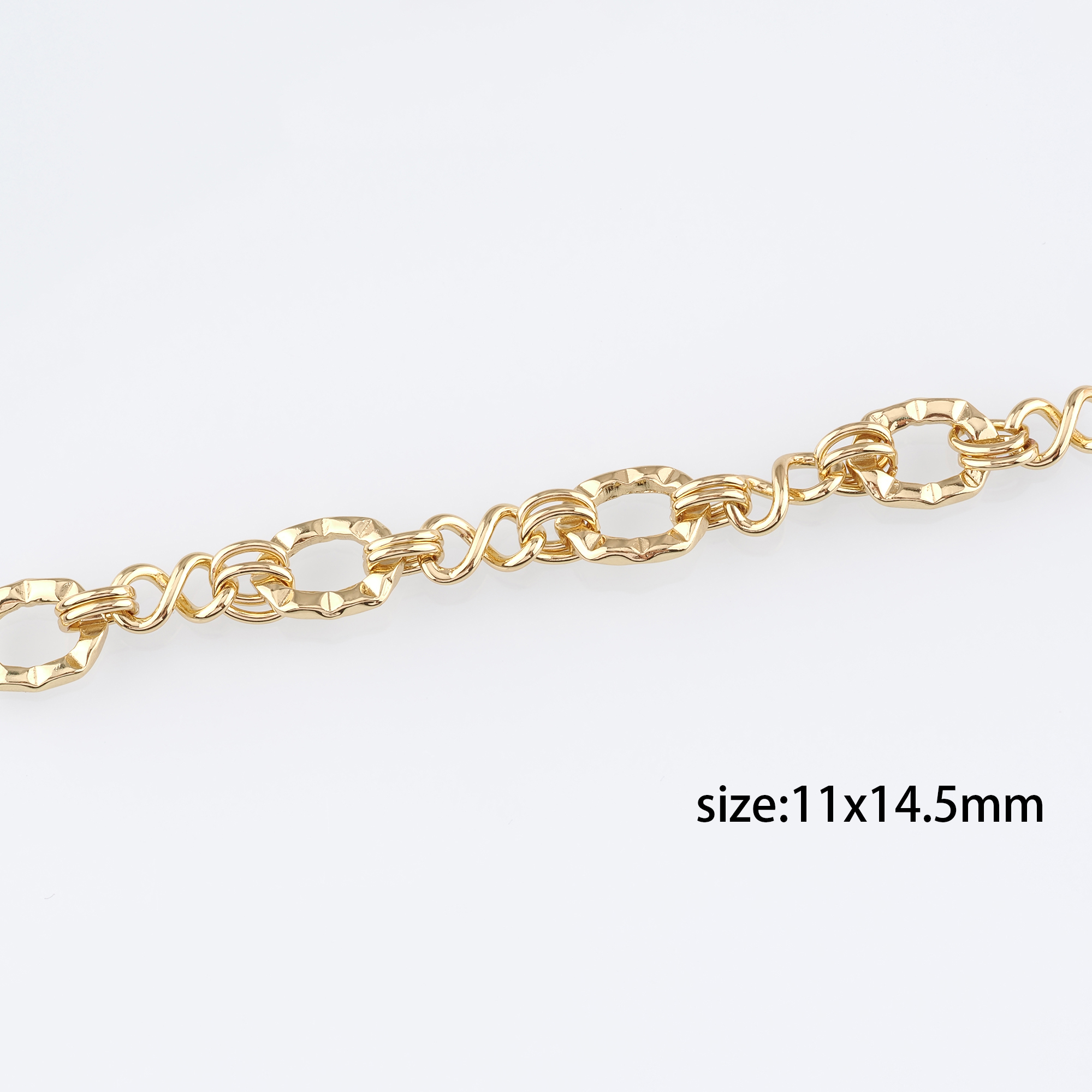 18K Gold Filled Infinity Chain Necklace,Dainty Link Chain,Gold Cable Chain Necklace for Women DIY Jewelry Making Supply