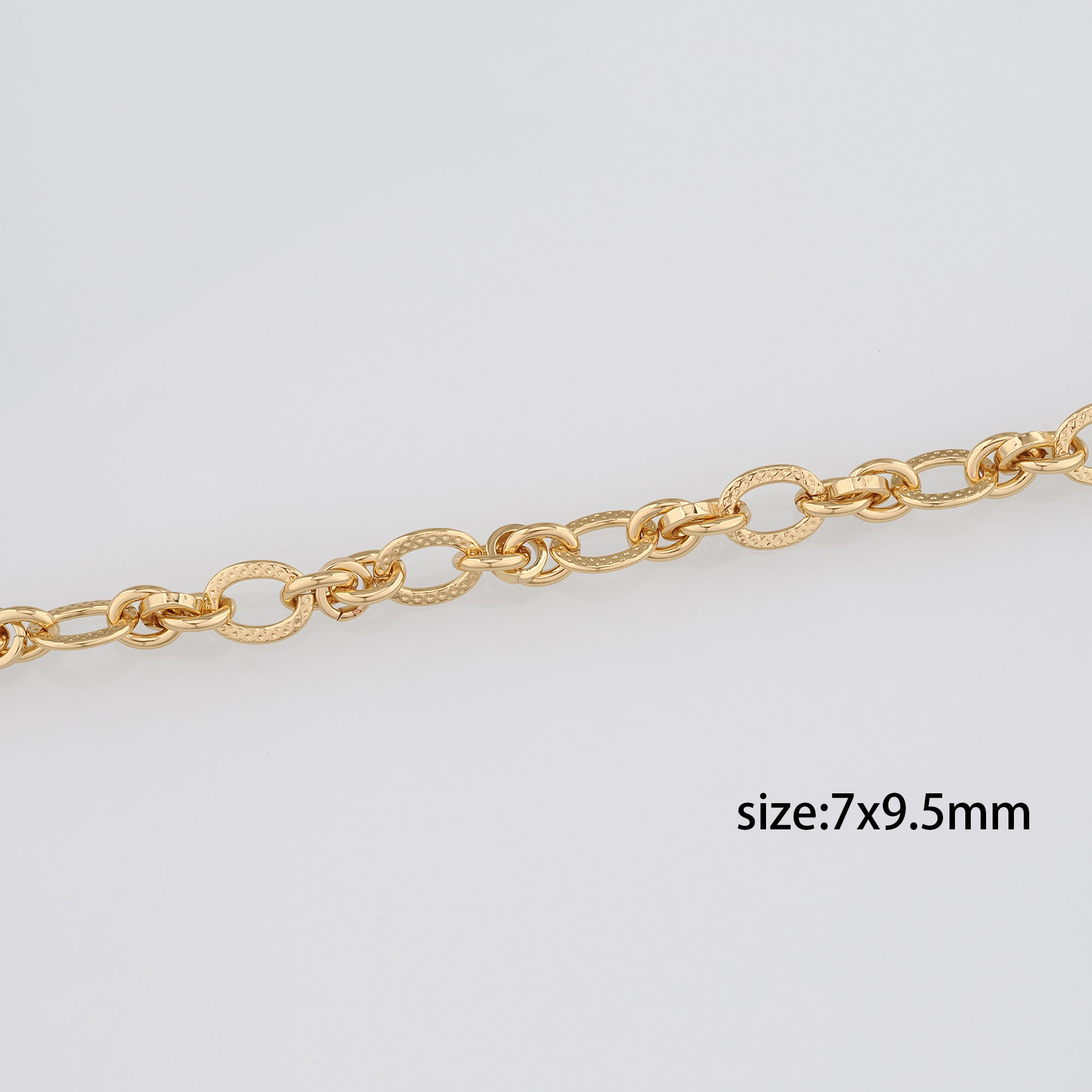 18K Gold Filled Paper Clip Chain Necklace,Dainty Link Chain,Gold Oval Chain Necklace for DIY Jewelry Making Supply