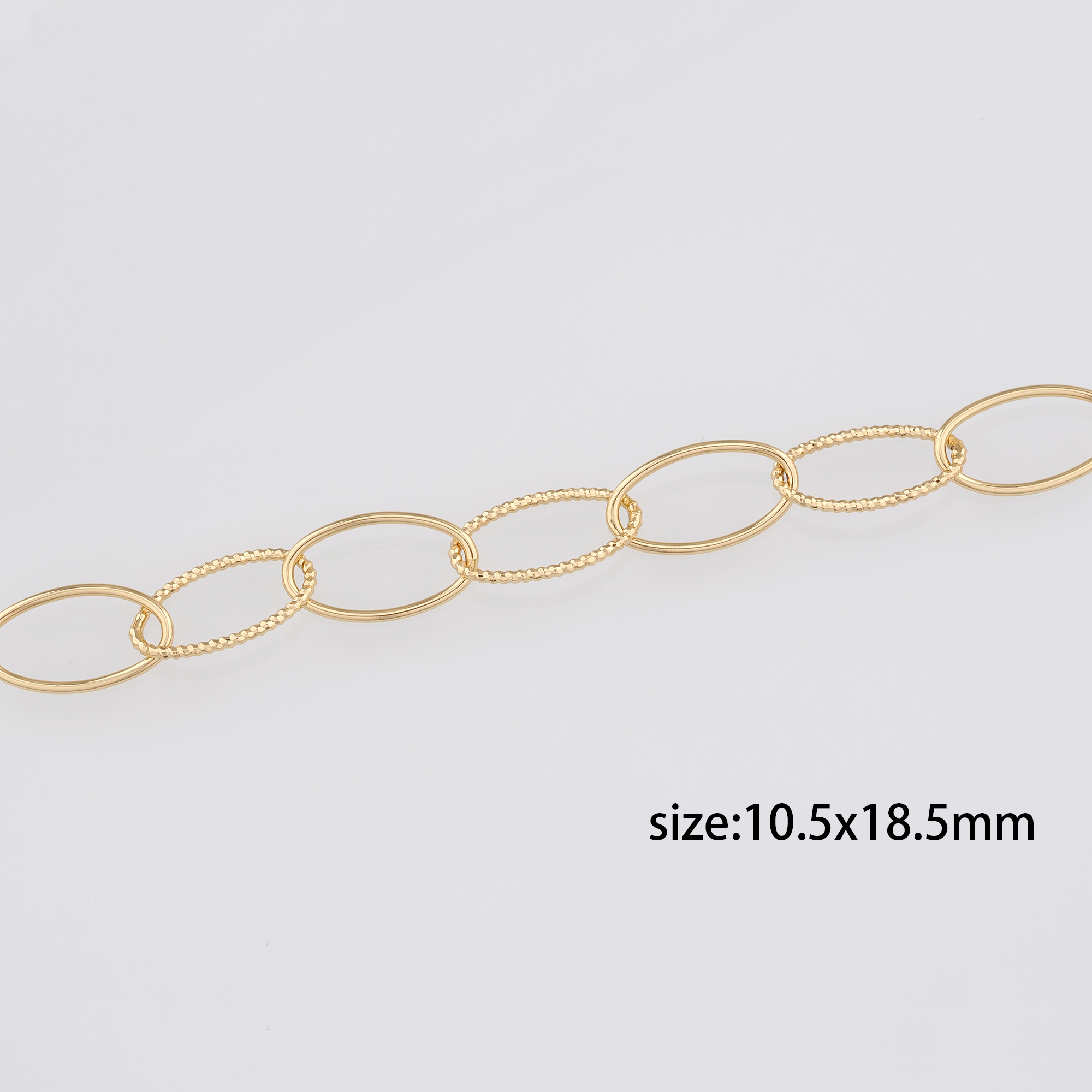 18K Gold Filled Paper Clip Chain Necklace,Dainty Link Chain,Gold Oval Chain Necklace for DIY Jewelry Making Supply
