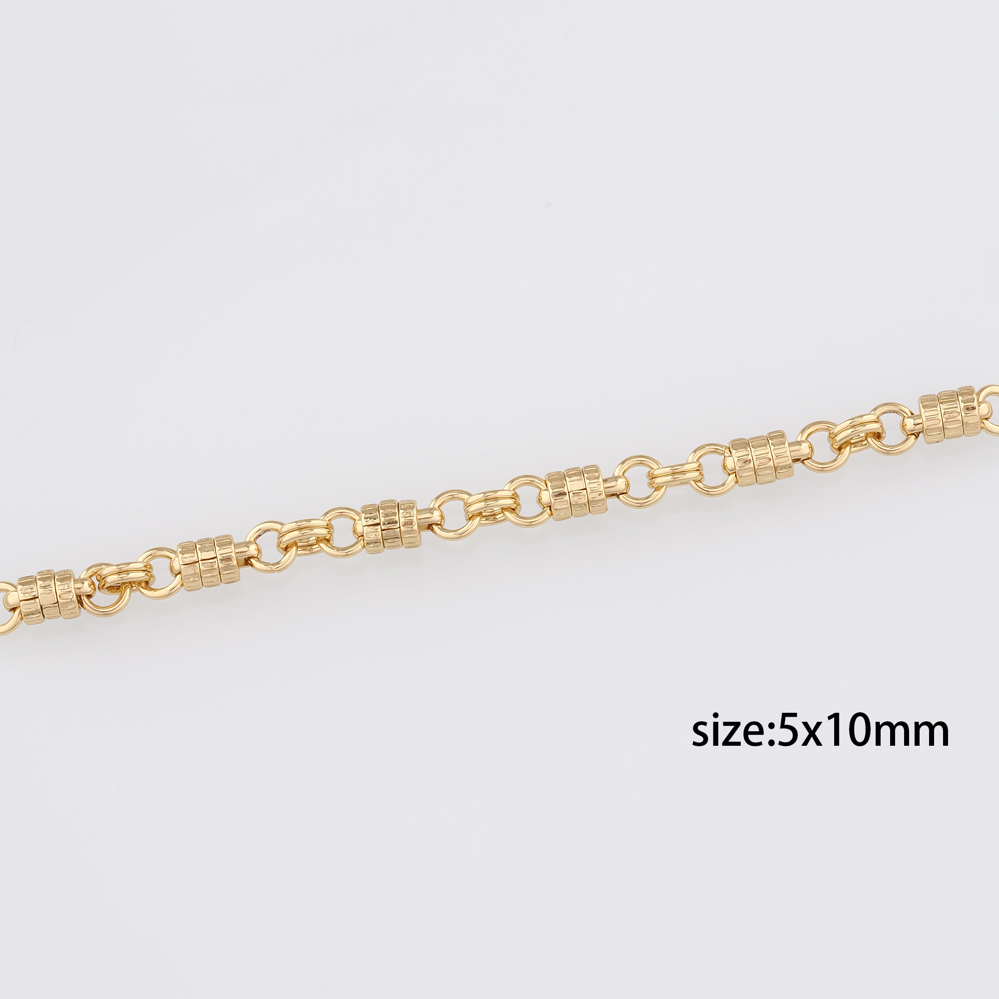 18K Gold Filled Round Chain Necklace,Minimalist Link Chain,Gold Round Chain Necklace for Women DIY Jewelry Making Supply