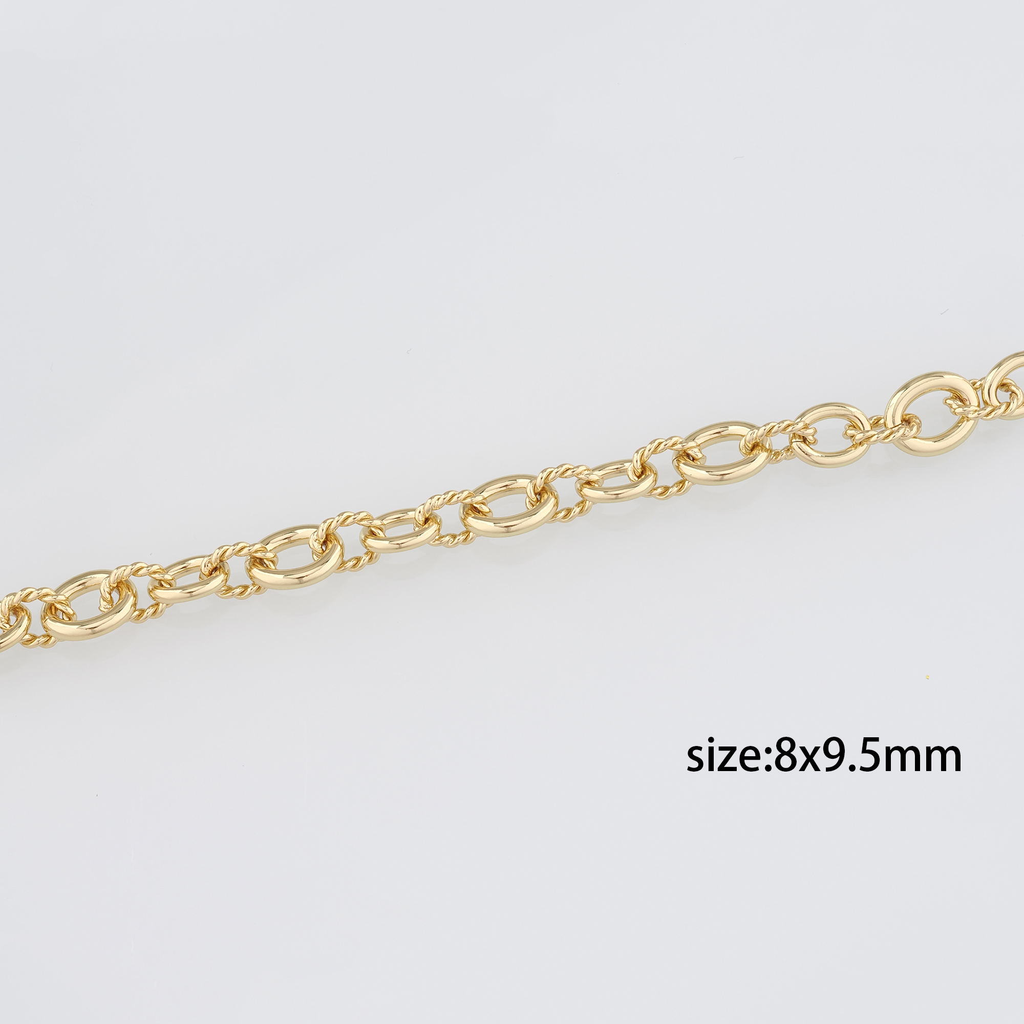 18K Gold Filled Paper Clip Chain Necklace,Dainty Link Chain,Gold Oval Chain Necklace for DIY Jewelry Making Supply