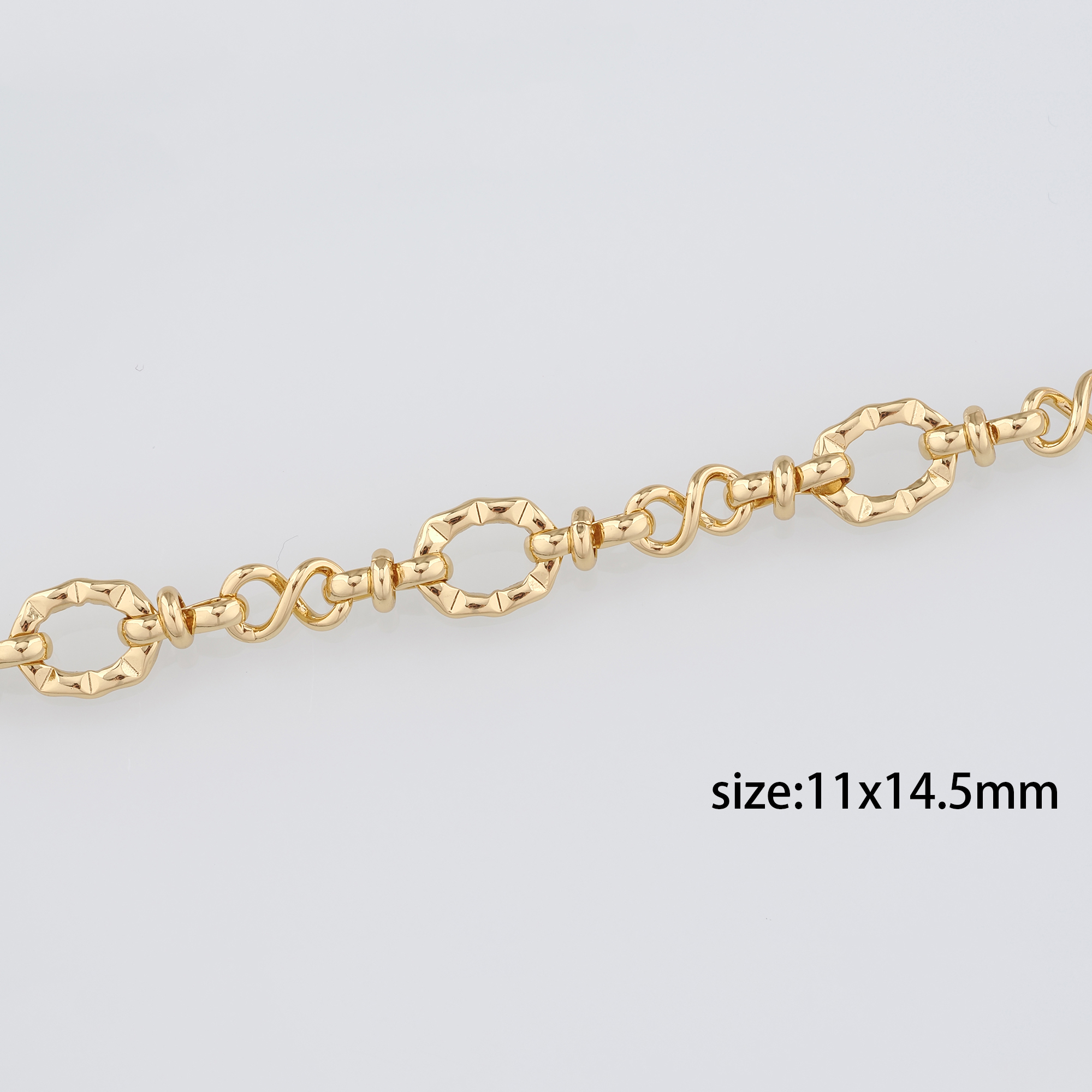 18K Gold Filled Infinity Chain Necklace,Dainty Link Chain,Gold Cable Chain Necklace for Women DIY Jewelry Making Supply