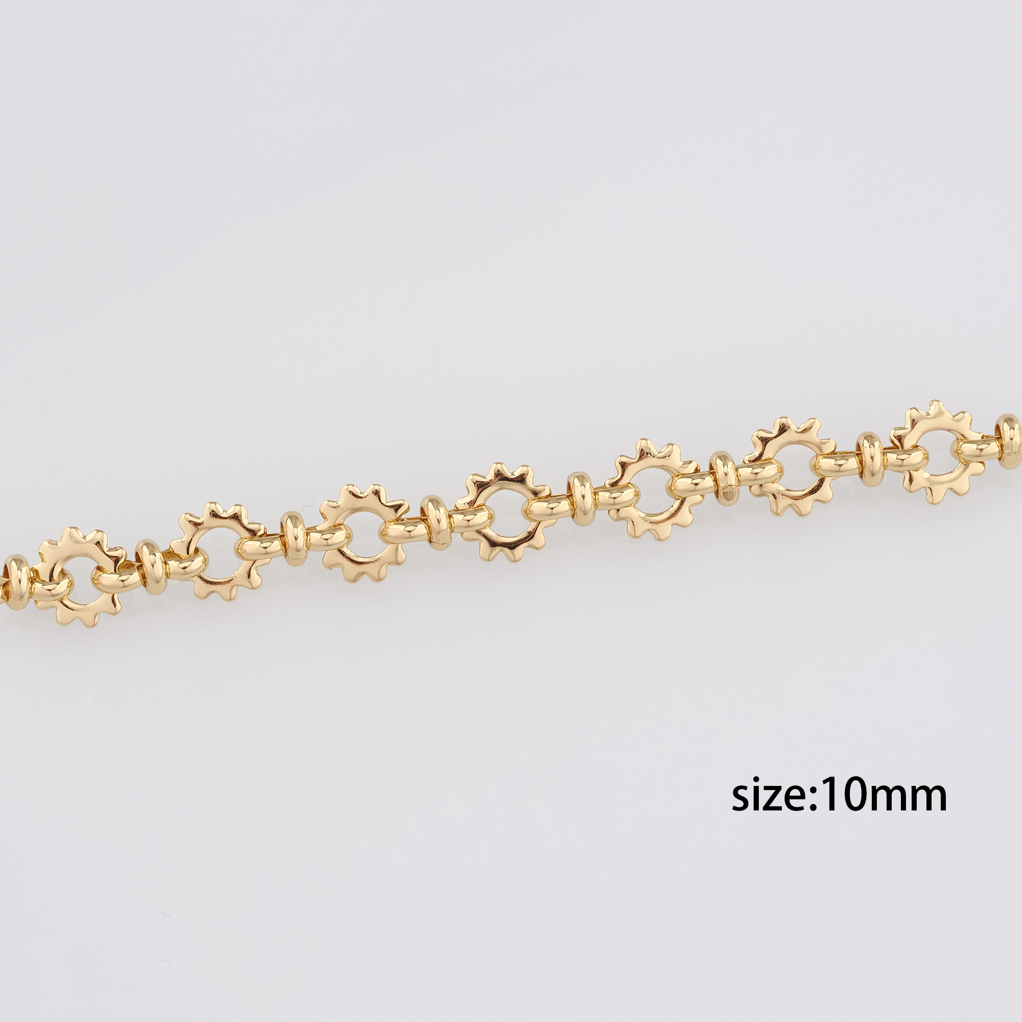 18K Gold Filled Sun Chain Necklace,Minimalist Link Chain,Gold Round Chain Necklace for Women DIY Jewelry Making Supply