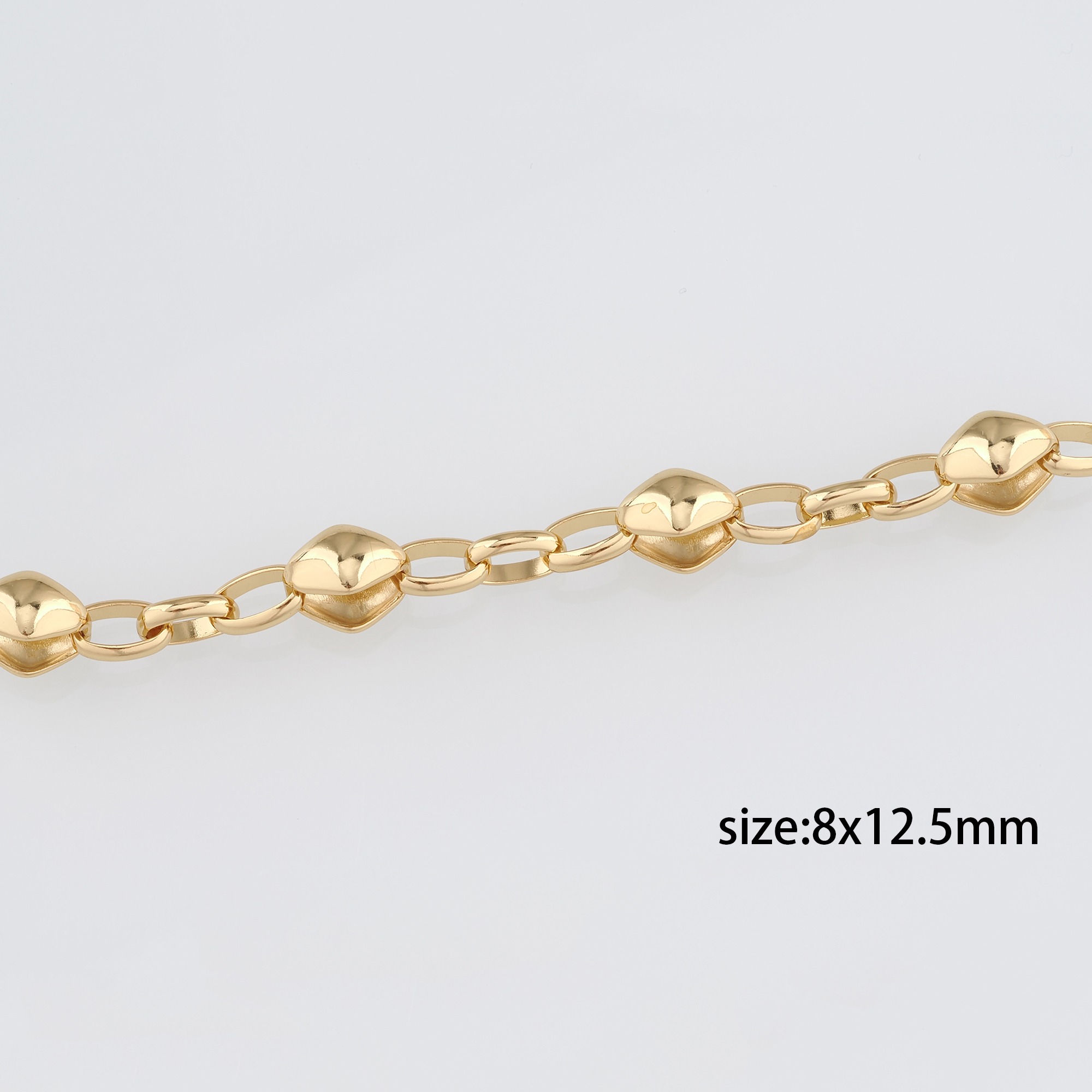 18K Gold Filled Oval Chain Necklace,Dainty Link Chain,Gold Oval Chain Necklace for DIY Jewelry Making Supply