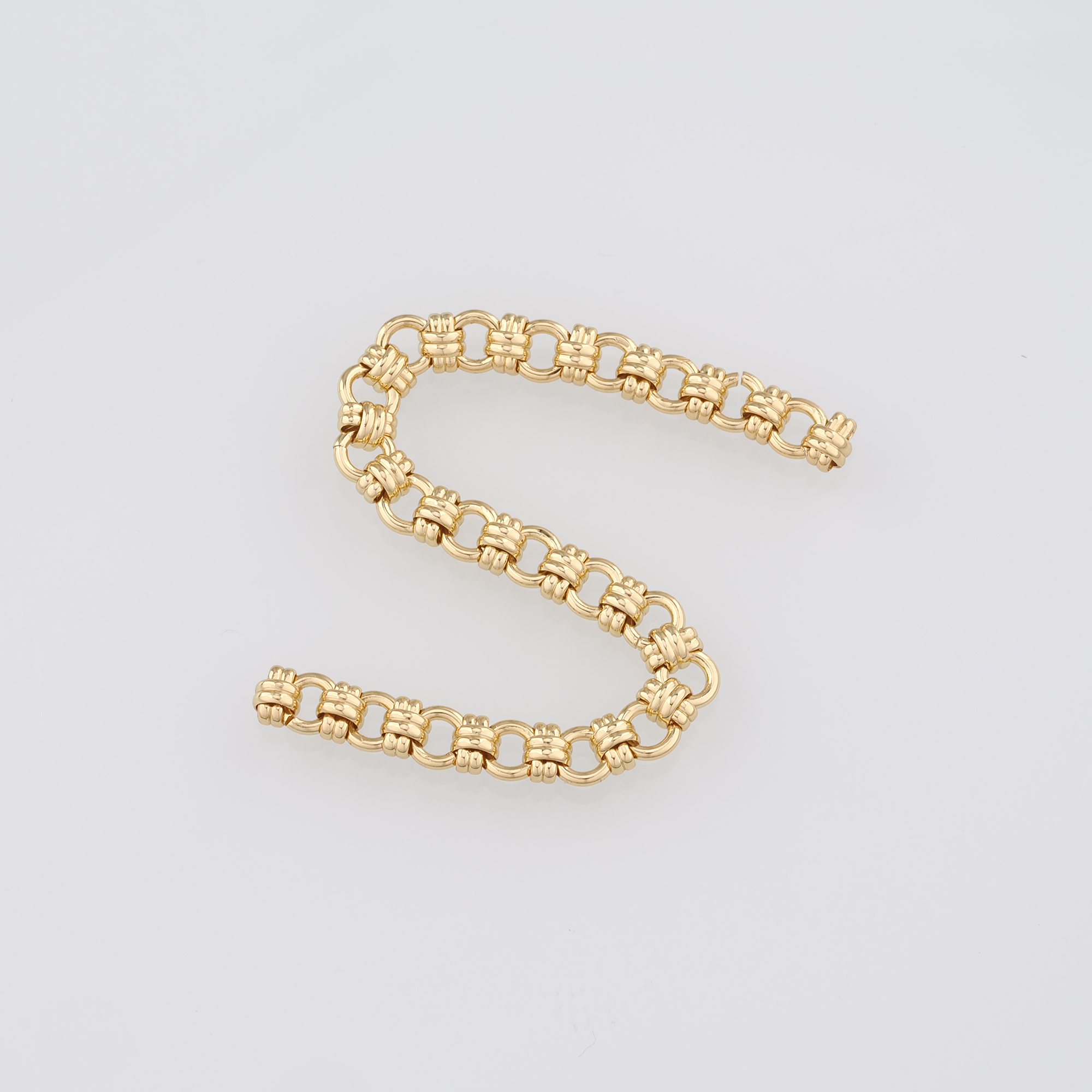 18K Gold Filled Round Chain Necklace,Minimalist Link Chain,Gold Round Chain Necklace for Women DIY Jewelry Making Supply