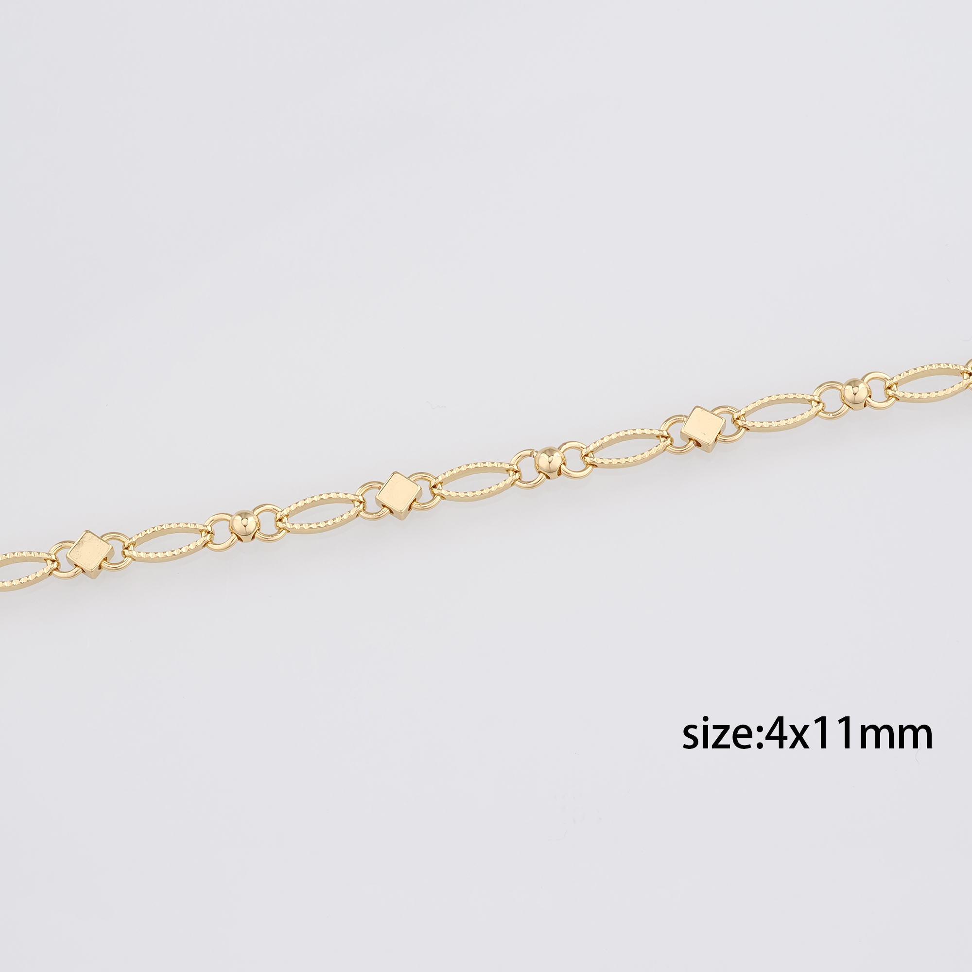 18K Gold Filled Cable Chain Necklace,Dainty Thin Link Chain,Gold Geometric Chain Necklace for Women DIY Jewelry Making Supply