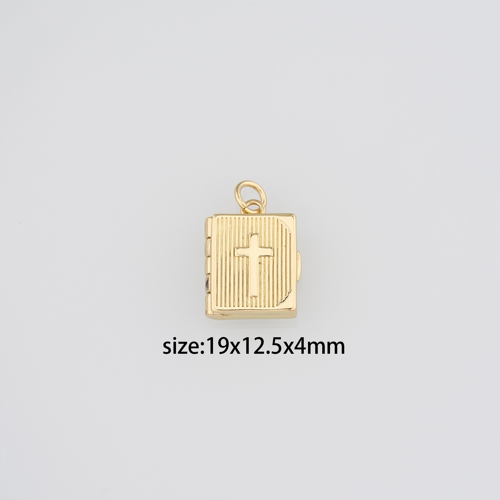 18K Gold Filled Cross Pendant,Cross Box Charm Earrings Necklace for DIY Jewelry Making Supply