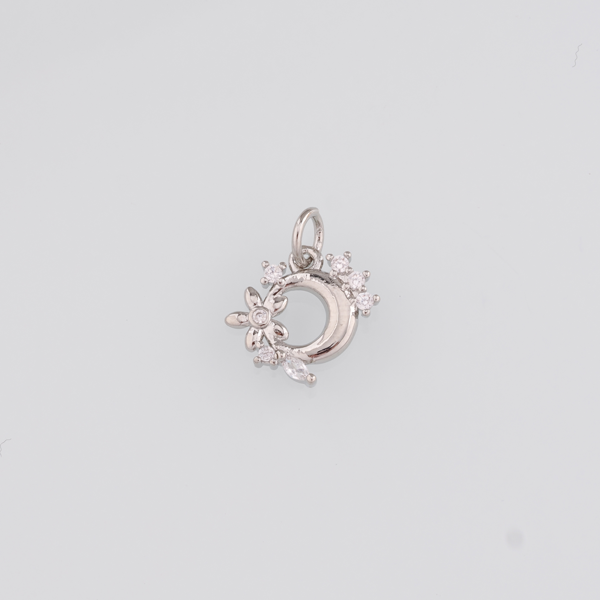 18K Gold Filled Moon Pendant,Celestial Charm Earrings Necklace for DIY Jewelry Making Supply