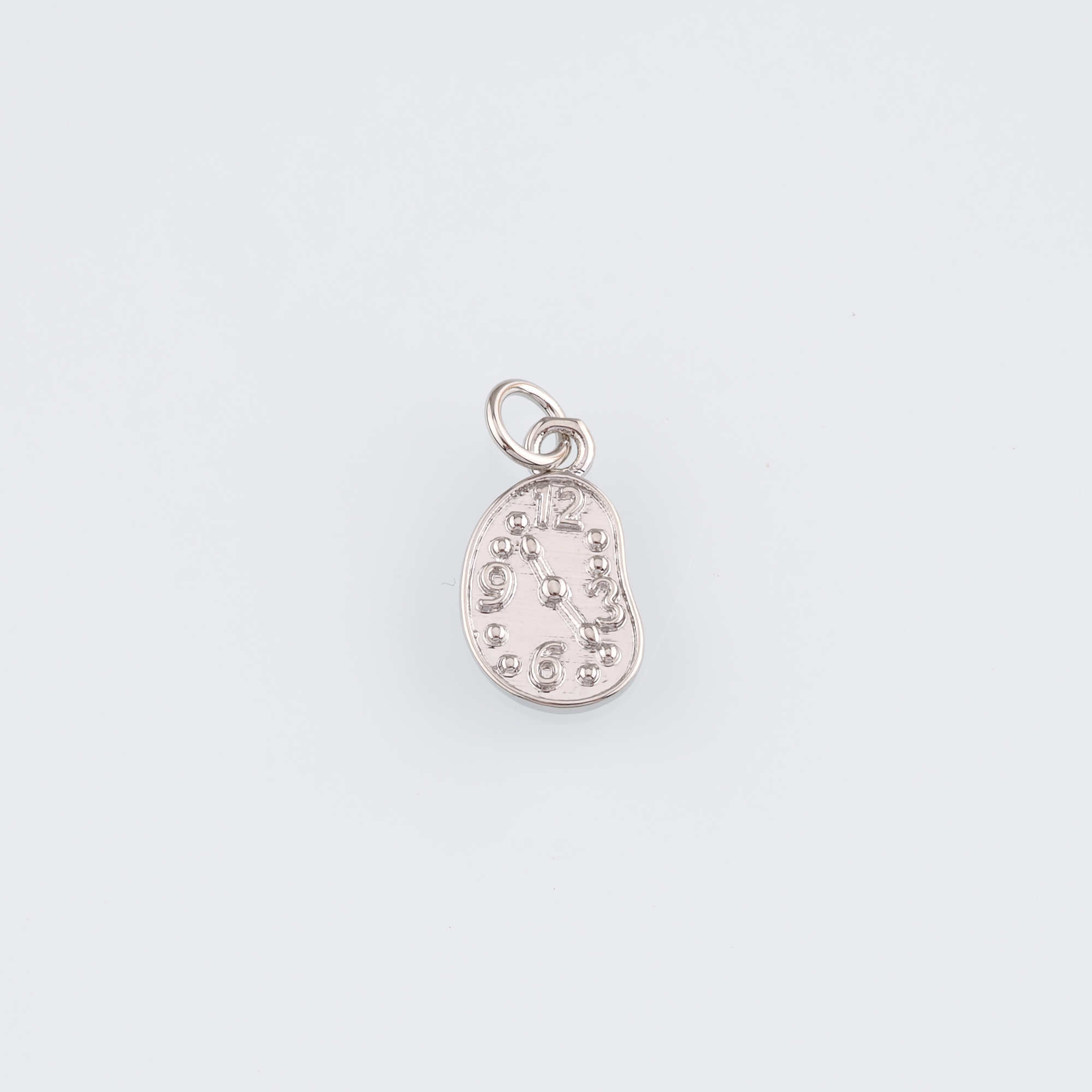 18K Gold Filled Clock Pendant,Dainty Clock Charm Earrings Necklace for DIY Jewelry Making Supply