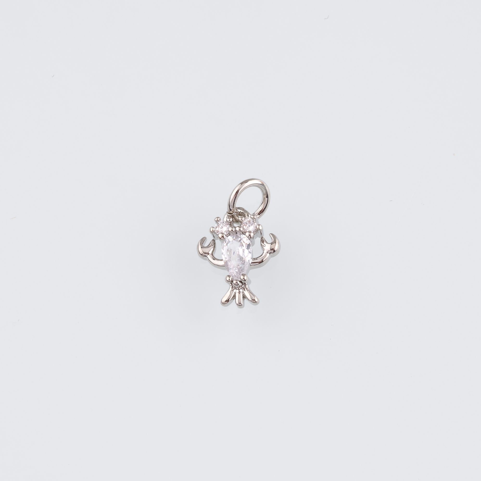 18K Gold Filled Lobster Pendant,Ocean Chamr,CZ Lobster Earrings Necklace for DIY Jewelry Making Supply