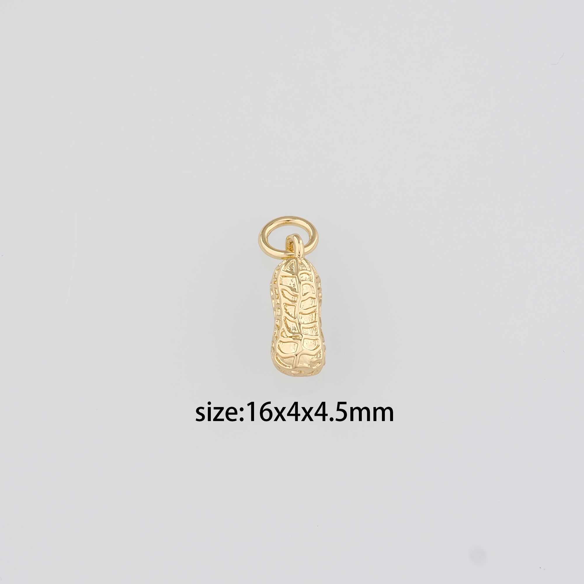 18K Gold Filled Peanut Pendant,Dainty Peanut Charm Earrings Necklace for DIY Jewelry Making Supply