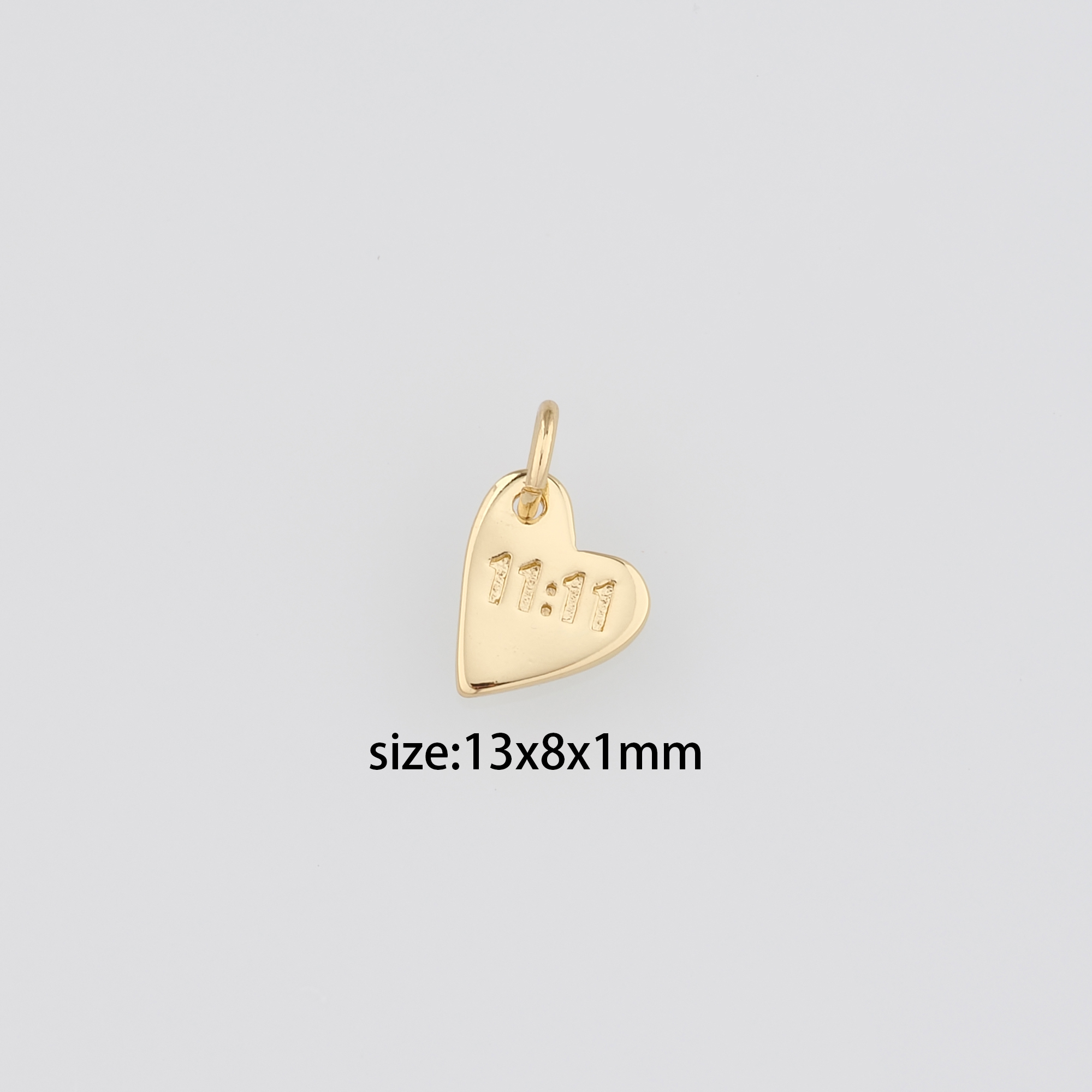 18K Gold Filled 11:11 Pendant,Angel Number Cham Earrings Necklace for DIY Jewelry Making Supply