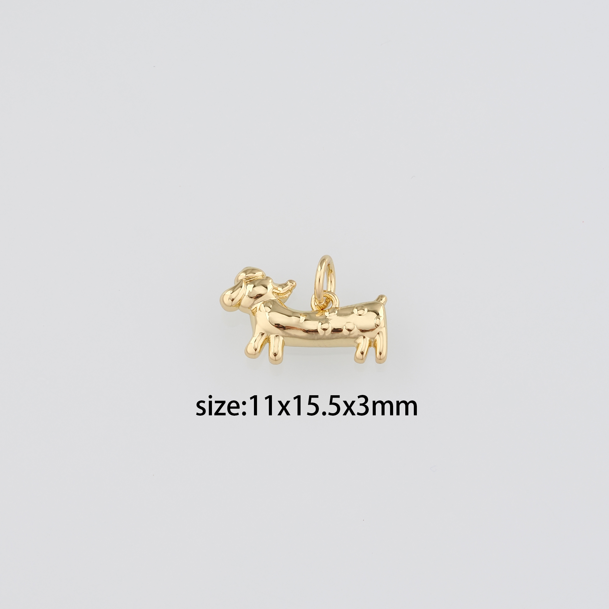 18K Gold Filled Dog Pendant,Dainty Dog Chamr Earrings Necklace for DIY Jewelry Making Supply