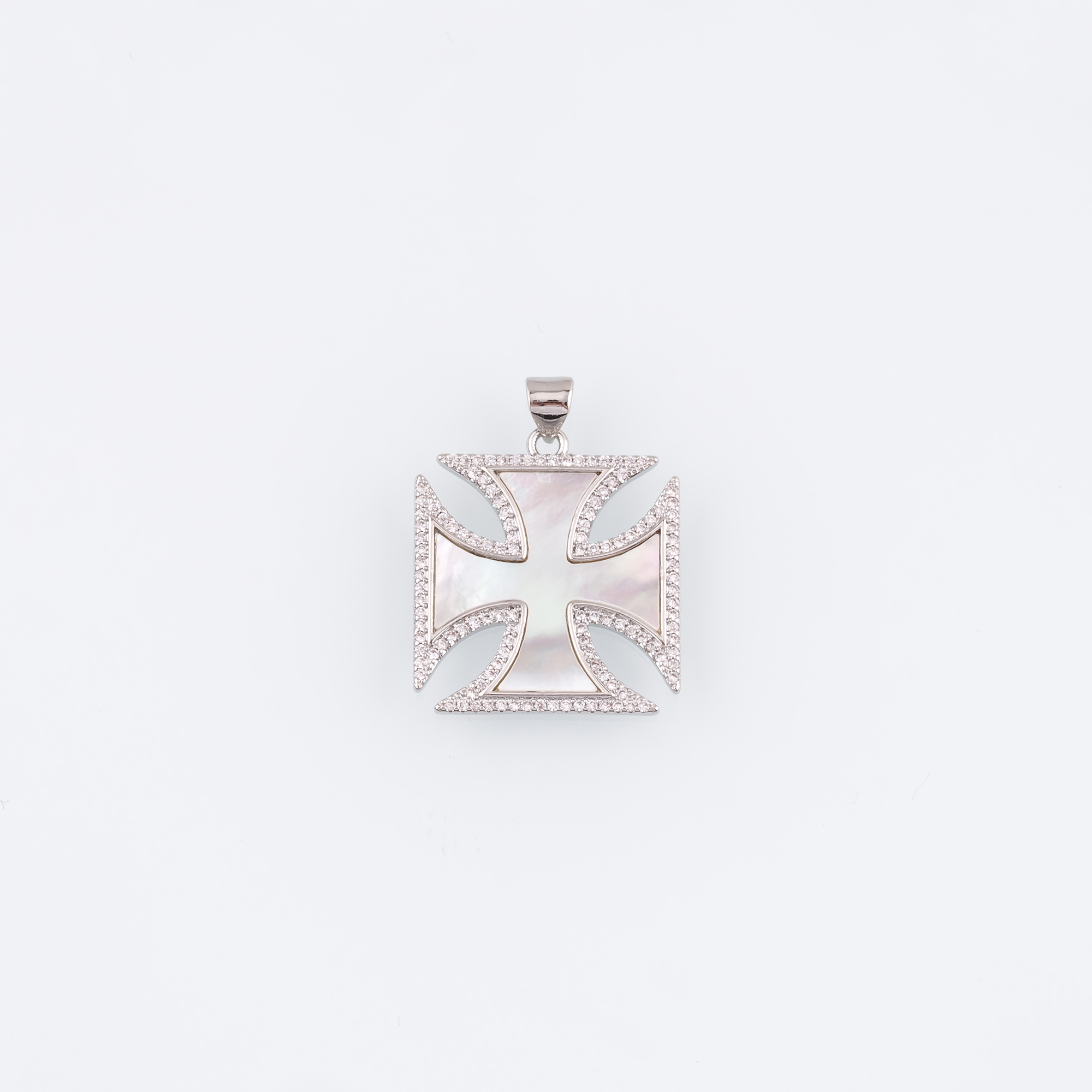 18K Gold Filled Cross Pendant,Religious Charm Earrings Necklace for DIY Jewelry Making Supply