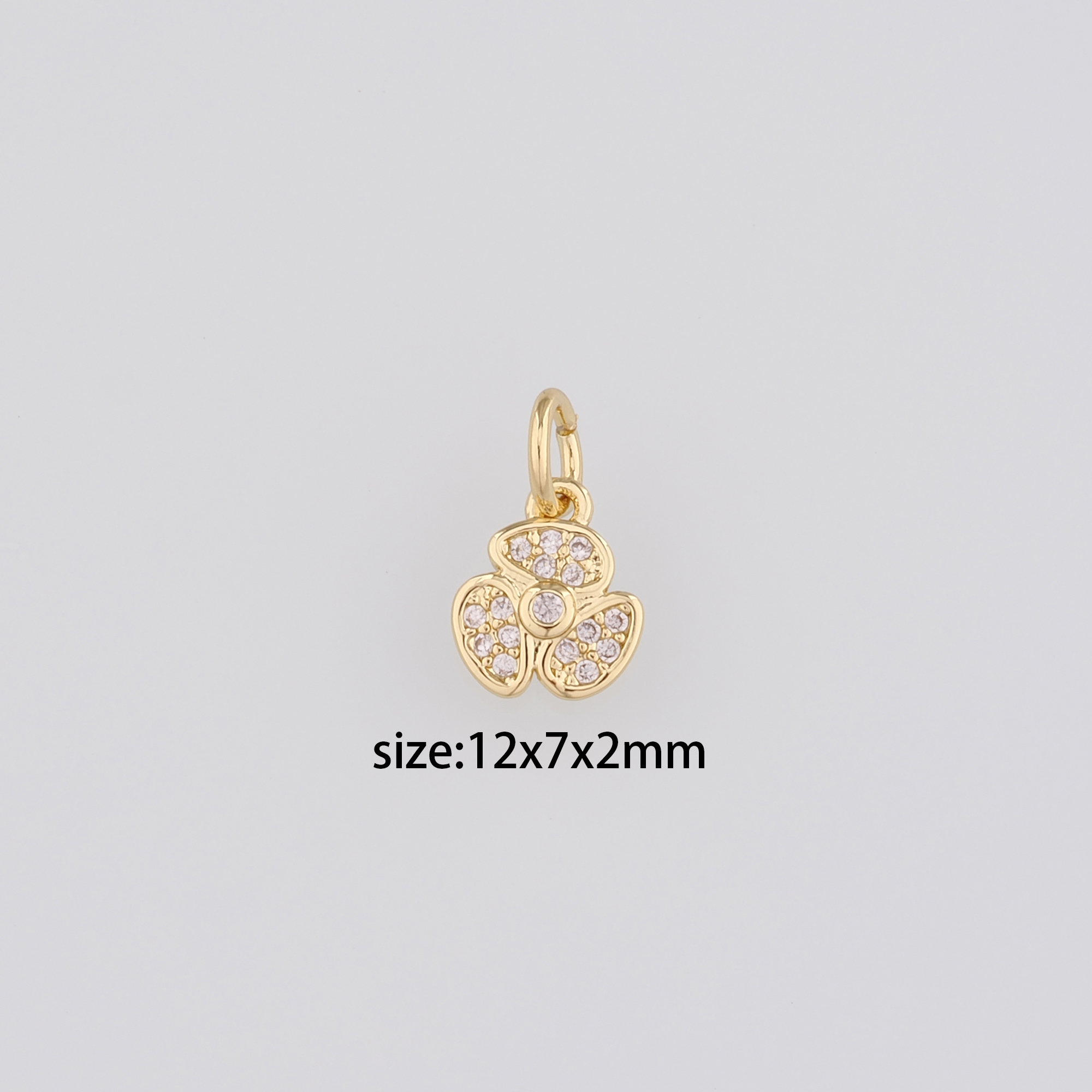 18K Gold Filled Windmill Pendant,CZ Micro Pave Windmill Charm Earrings Necklace for DIY Jewelry Making Supply