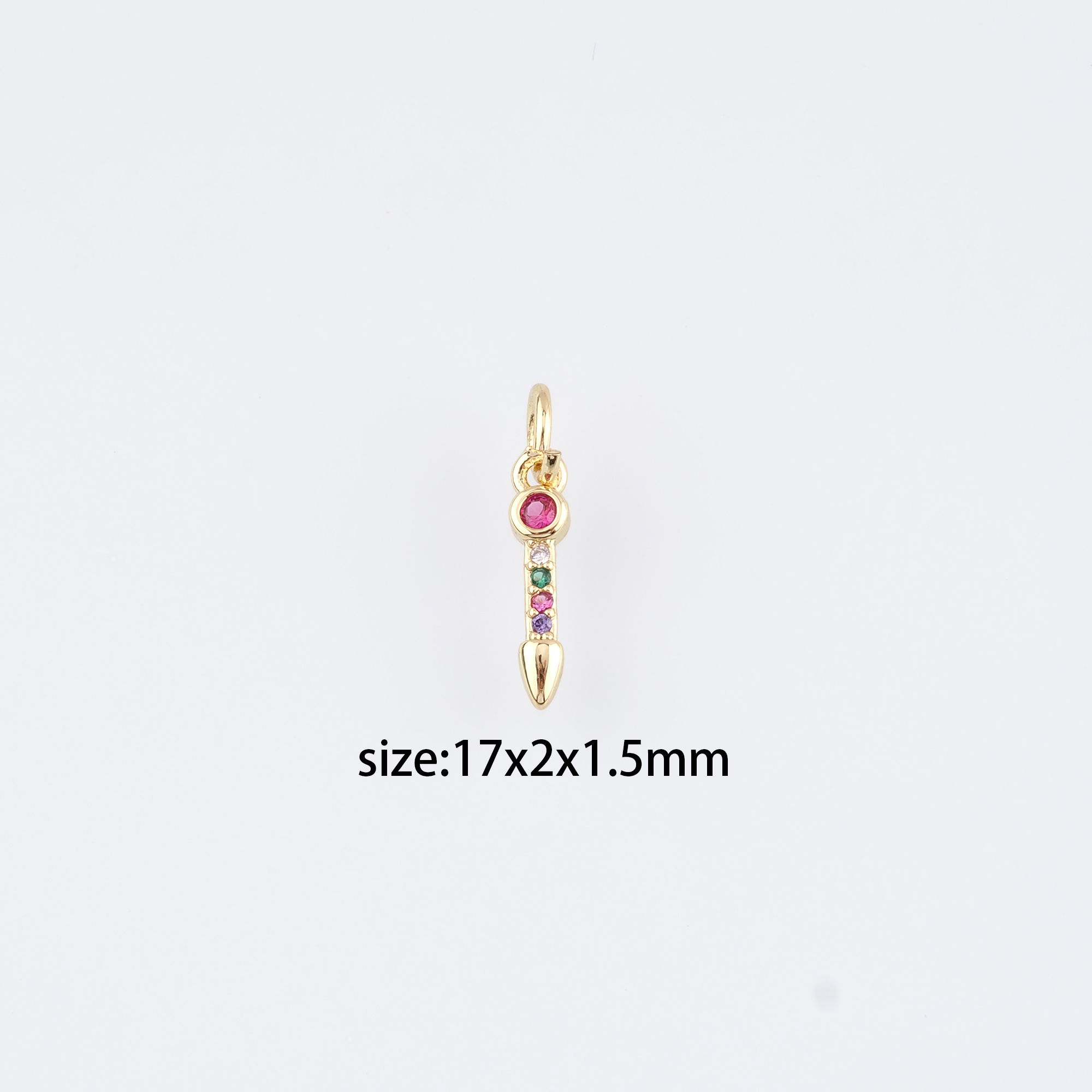 18K Gold Filled Arrow Pendant,Dainty Arrow Charm Earrings Necklace for DIY Jewelry Making Supply