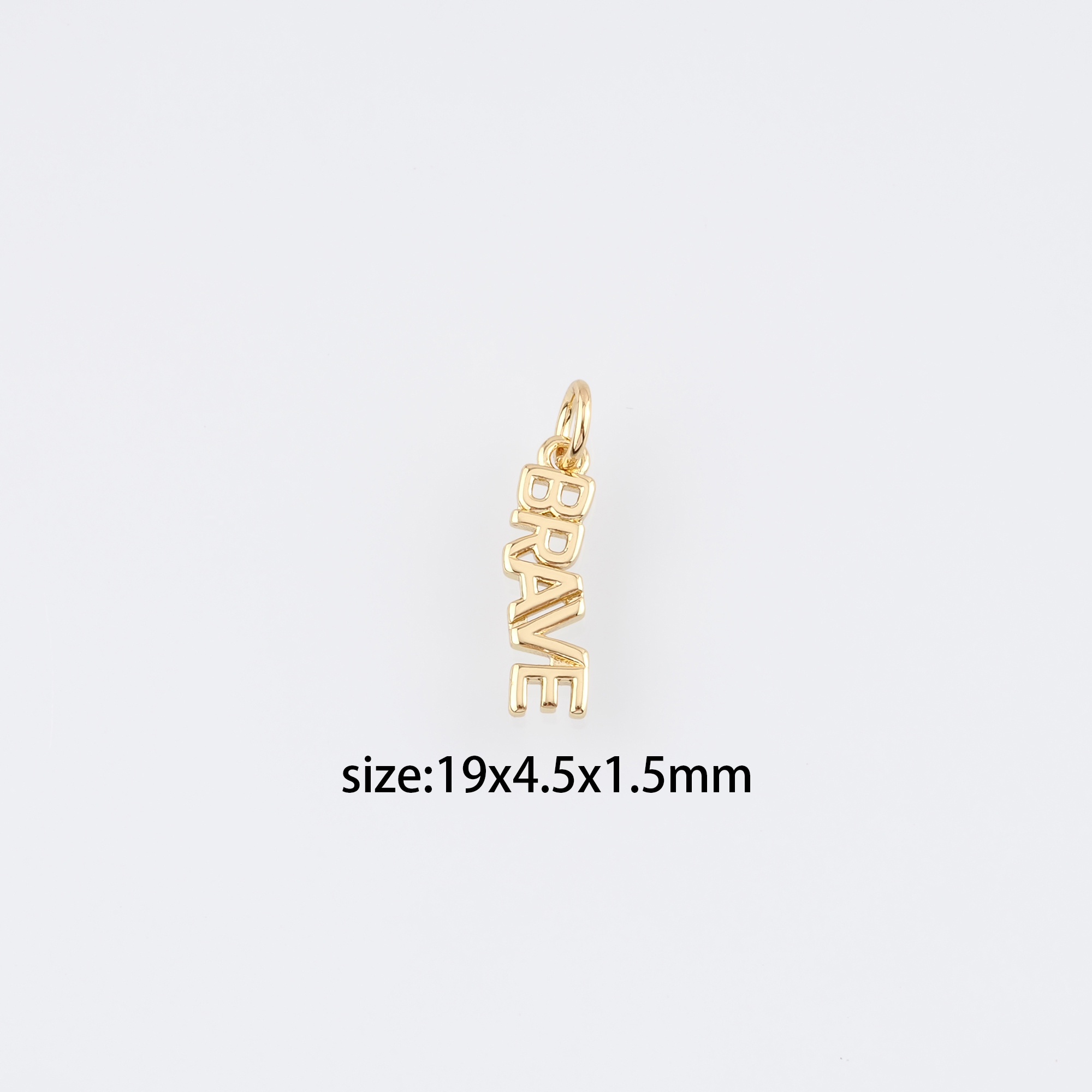 18K Gold Filled Brave Pendant,Brave Charm Earrings Necklace for DIY Jewelry Making Supply