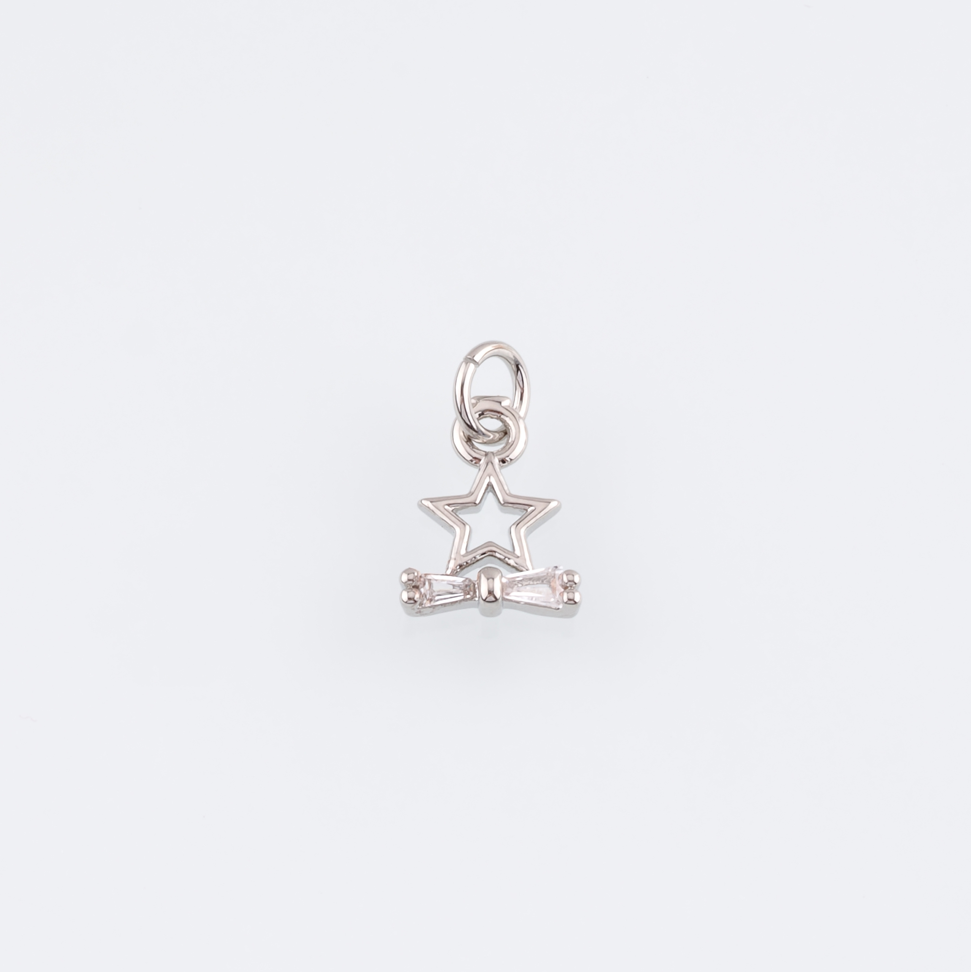 18K Gold Filled Star Pendant,Celestial Charm,CZ Micro Pave Star Earrings Necklace for DIY Jewelry Making Supply