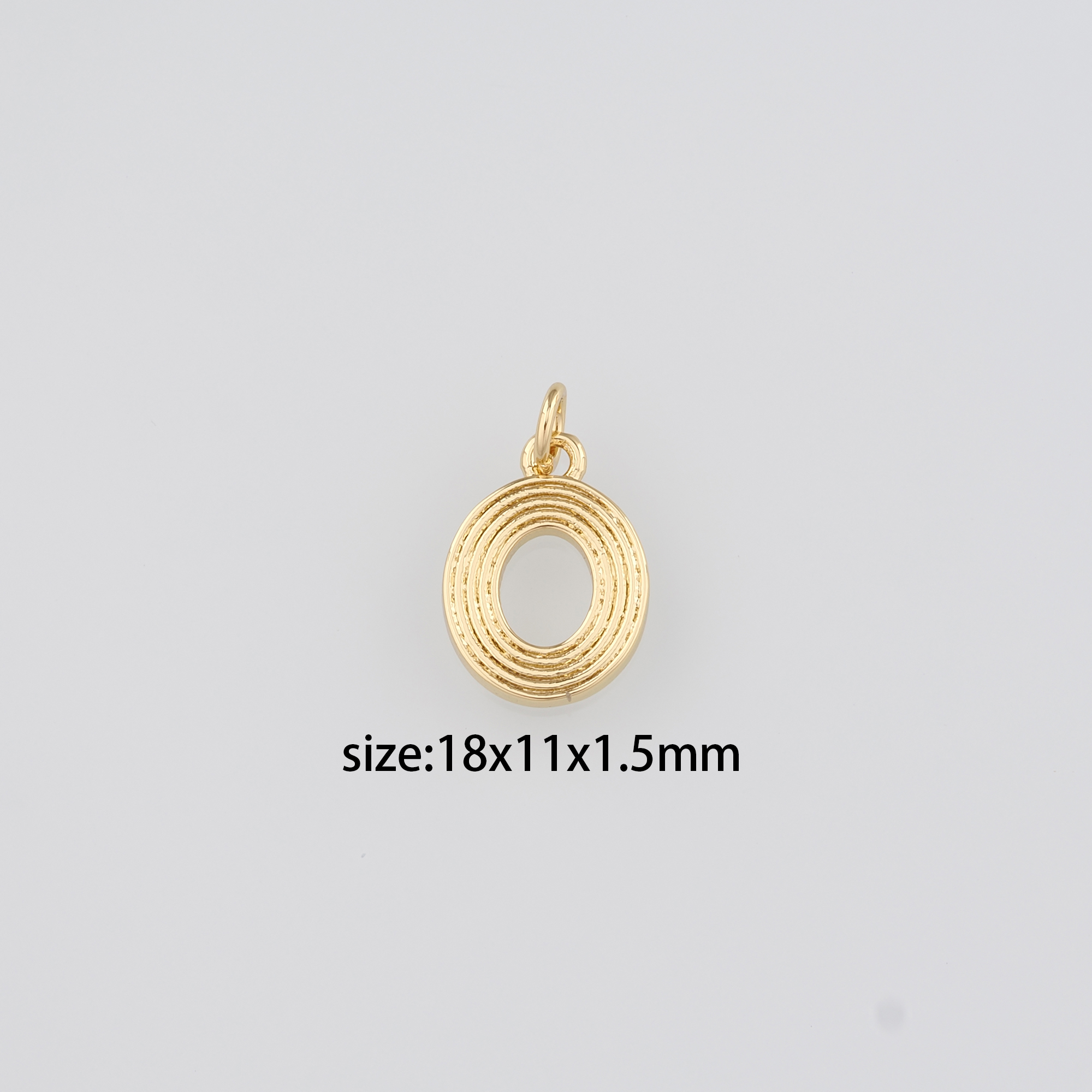 18K Gold Filled Number Pendant,Number Charm Earrings Necklace for DIY Jewelry Making Supply