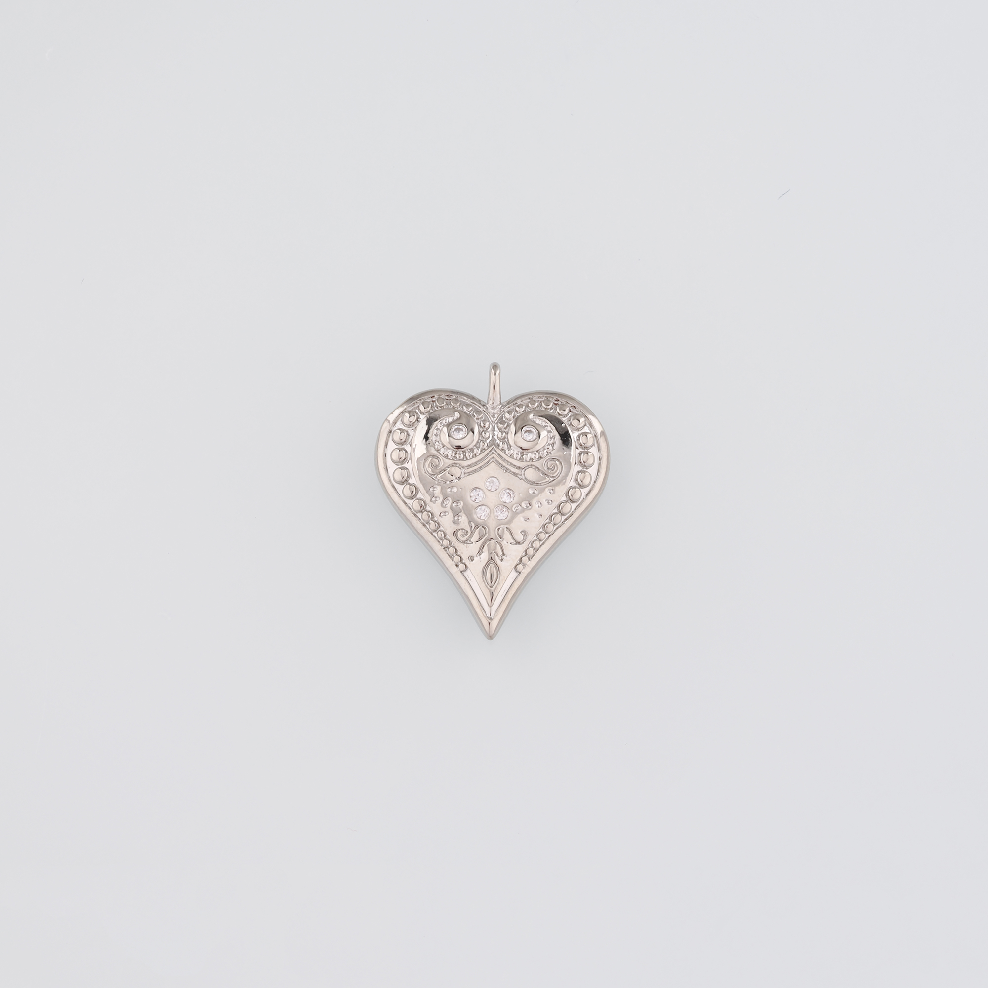 18K Gold Filled Heart Pendant,Heart Charm Earrings Necklace for DIY Jewelry Making Supply