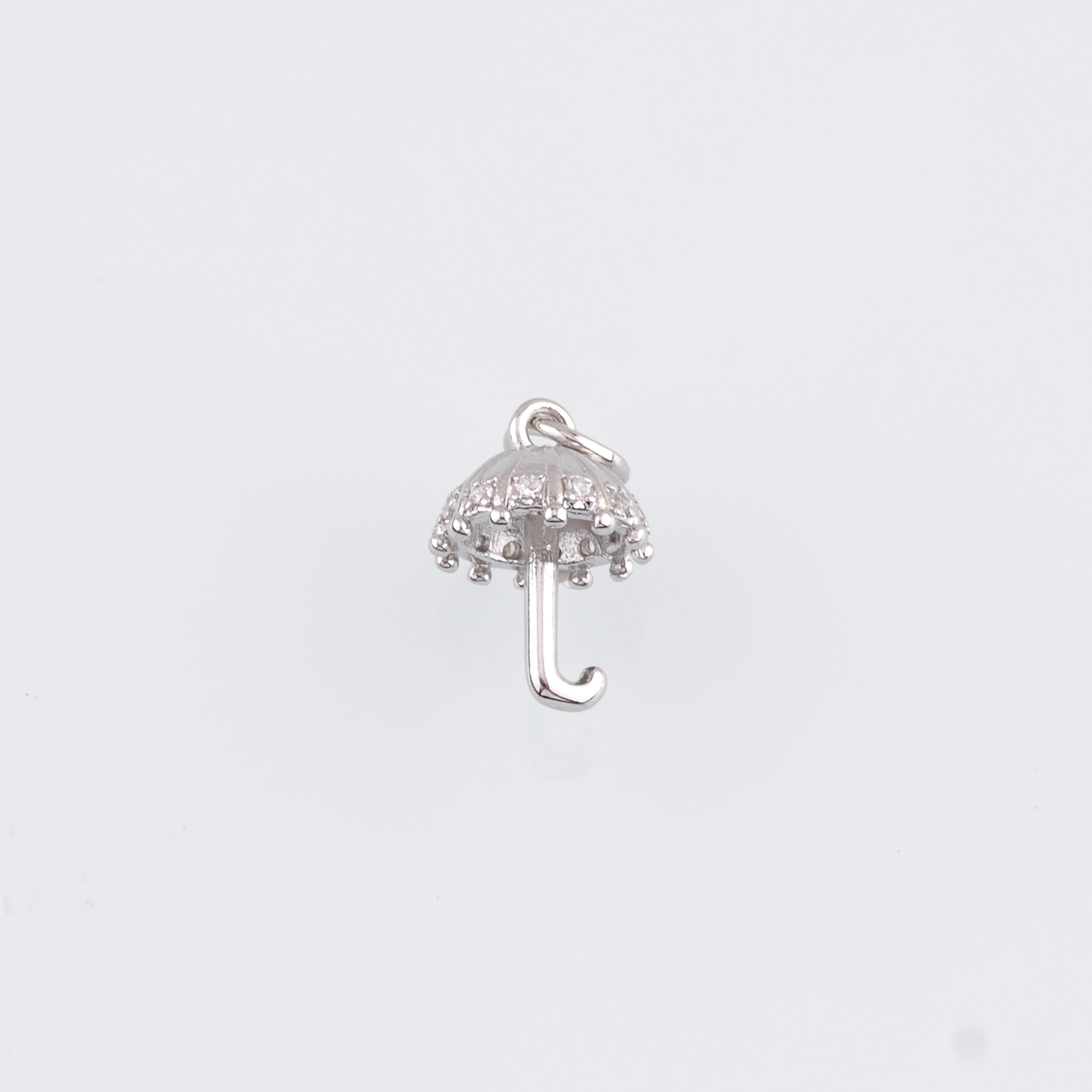 18K Gold Filled Umbrella Pendant,CZ Micro Pave Umbrella Charm Earrings Necklace for DIY Jewelry Making Supply