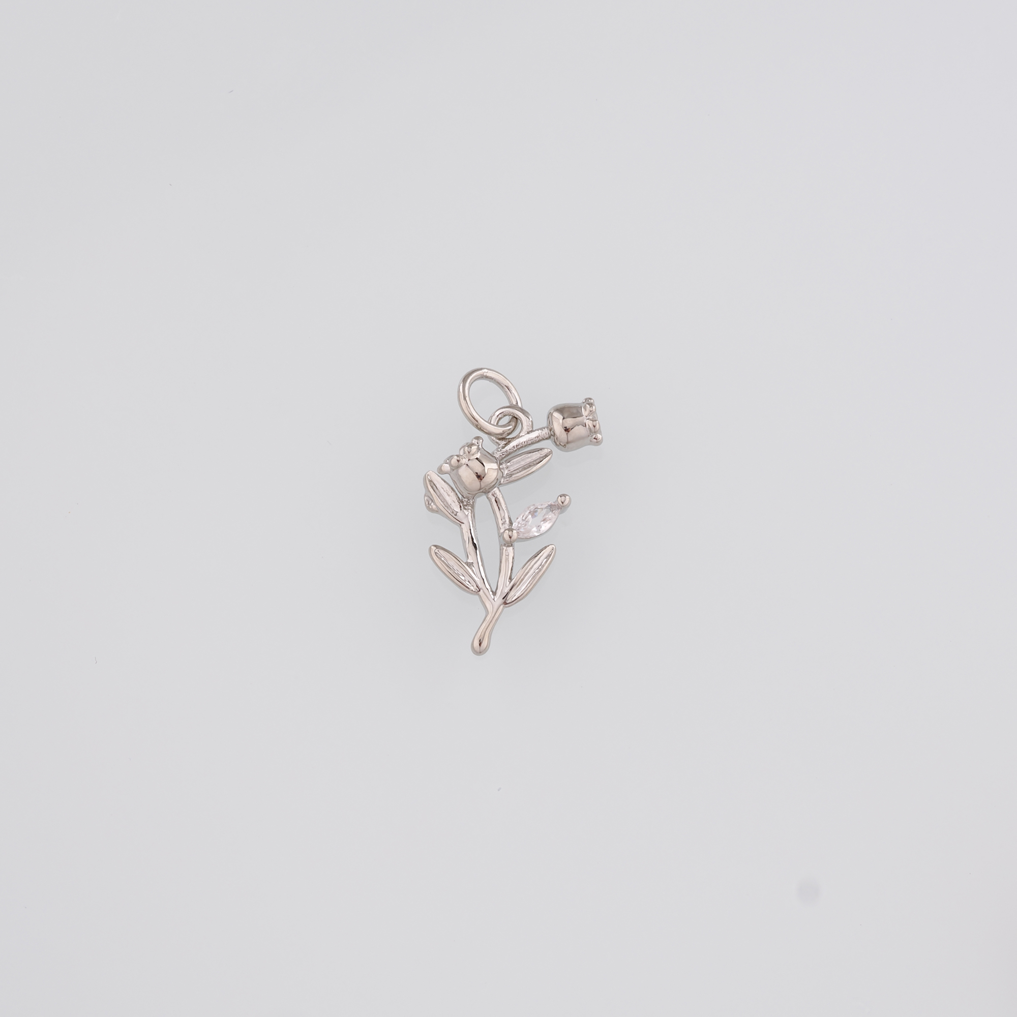 18K Gold Filled Tulip Pendant,Flower Charm,Dainty Tulip Earrings Necklace for DIY Jewelry Making Supply