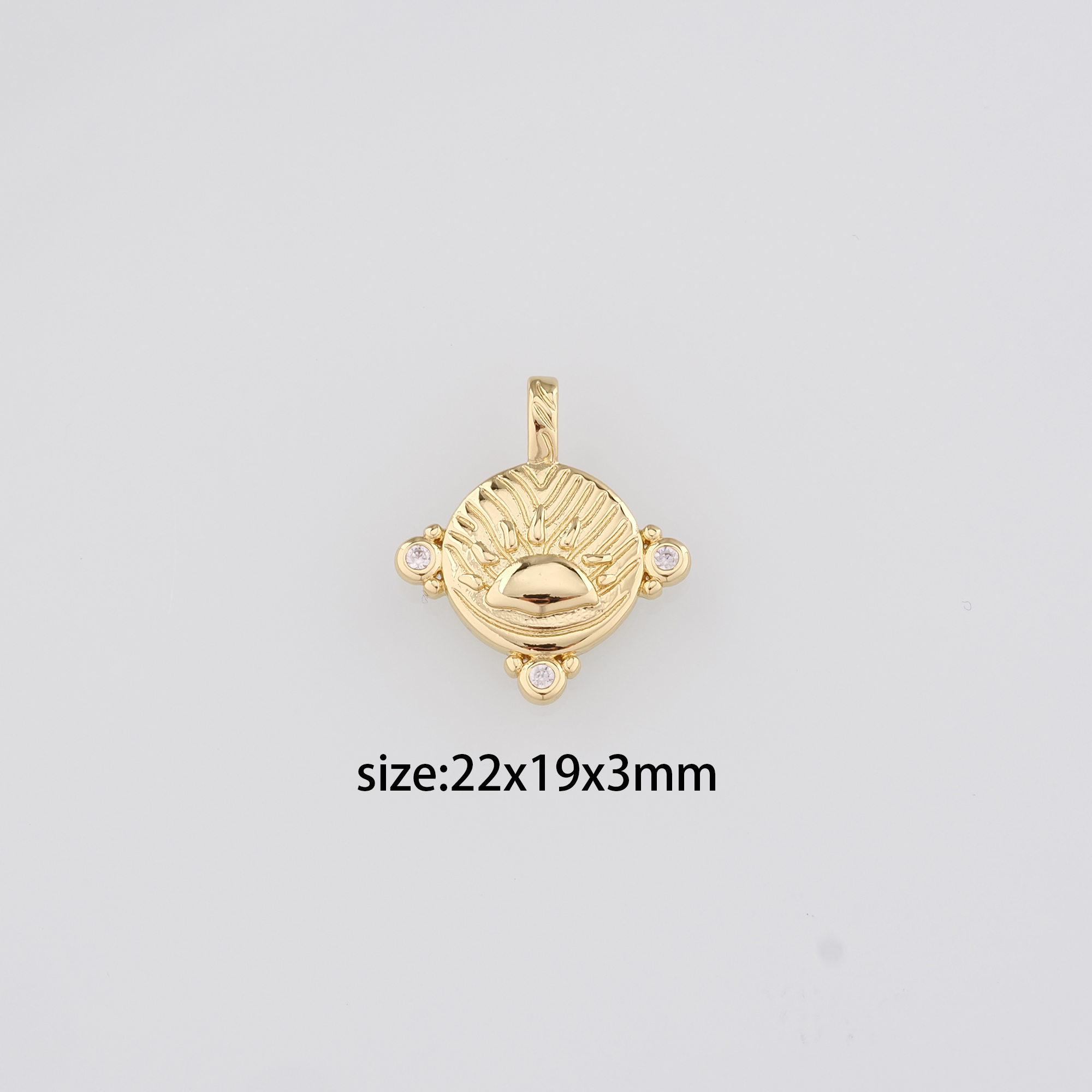 18K Gold Filled Sun Pendant,Dainty Sun Charm Earrings Necklace for DIY Jewelry Making Supply