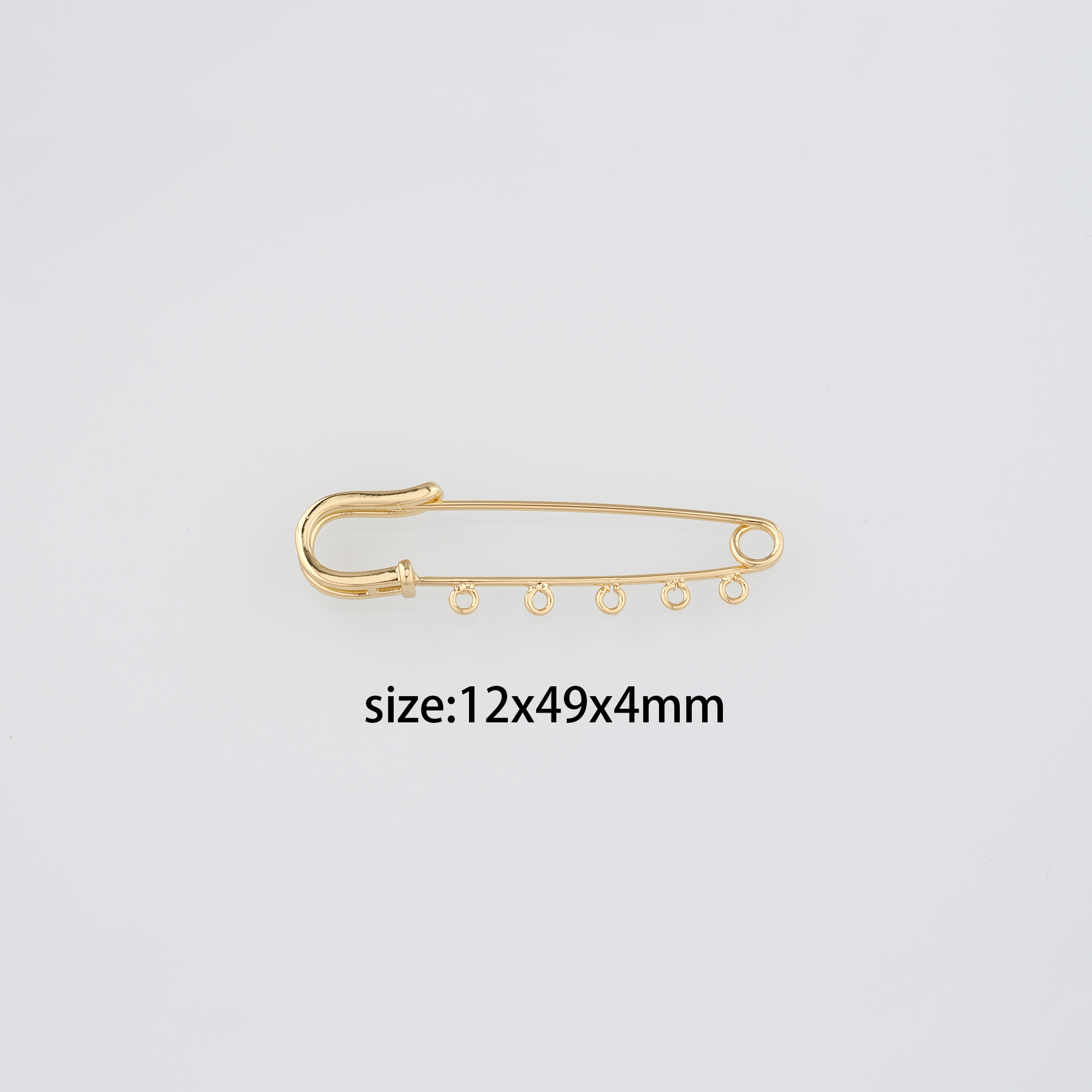 18K Gold Filled Safety Pin Pendant,Dainty Safety Pin Charm Earrings Necklace for DIY Jewelry Making Supply