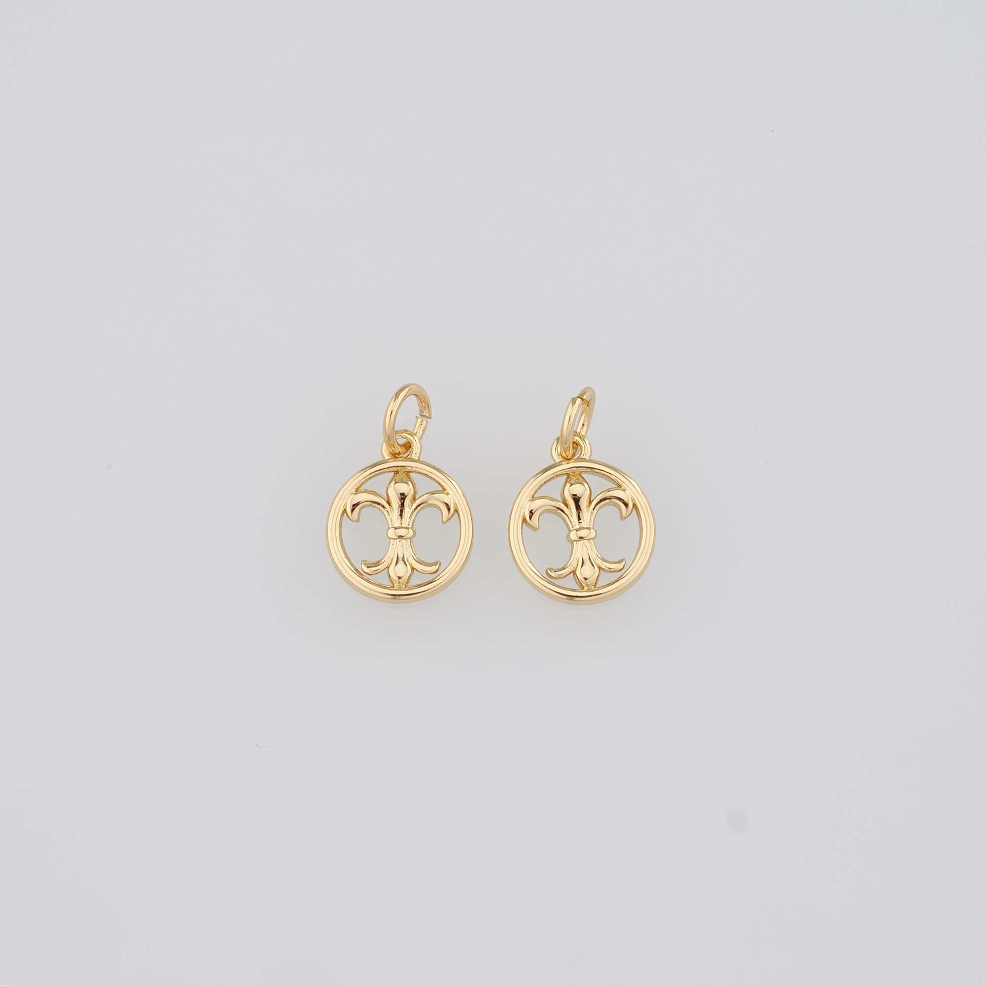 18K Gold Filled Geometric Pendant,Geometric Charm Earrings Necklace for DIY Jewelry Making Supply