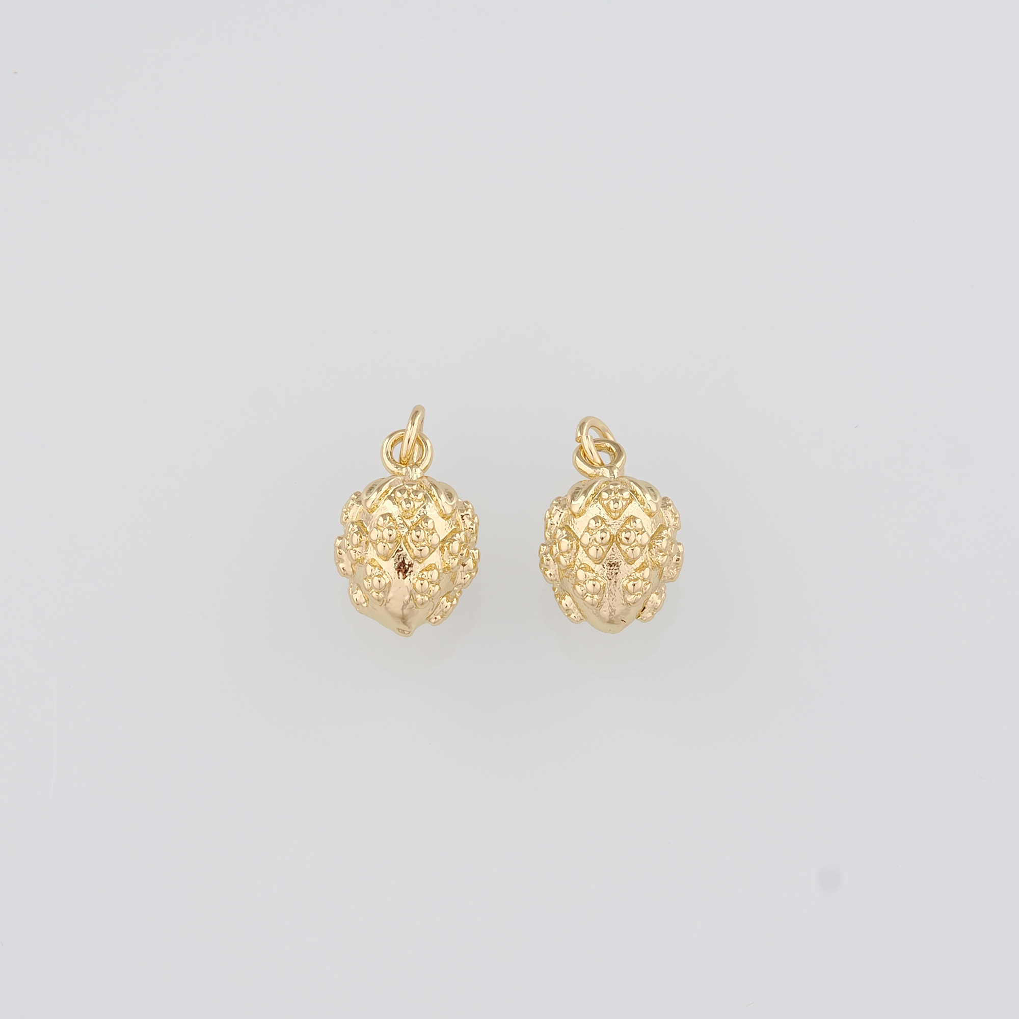 18K Gold Filled Strawberry Pendant,Strawberry Charm Earrings Necklace for DIY Jewelry Making Supply