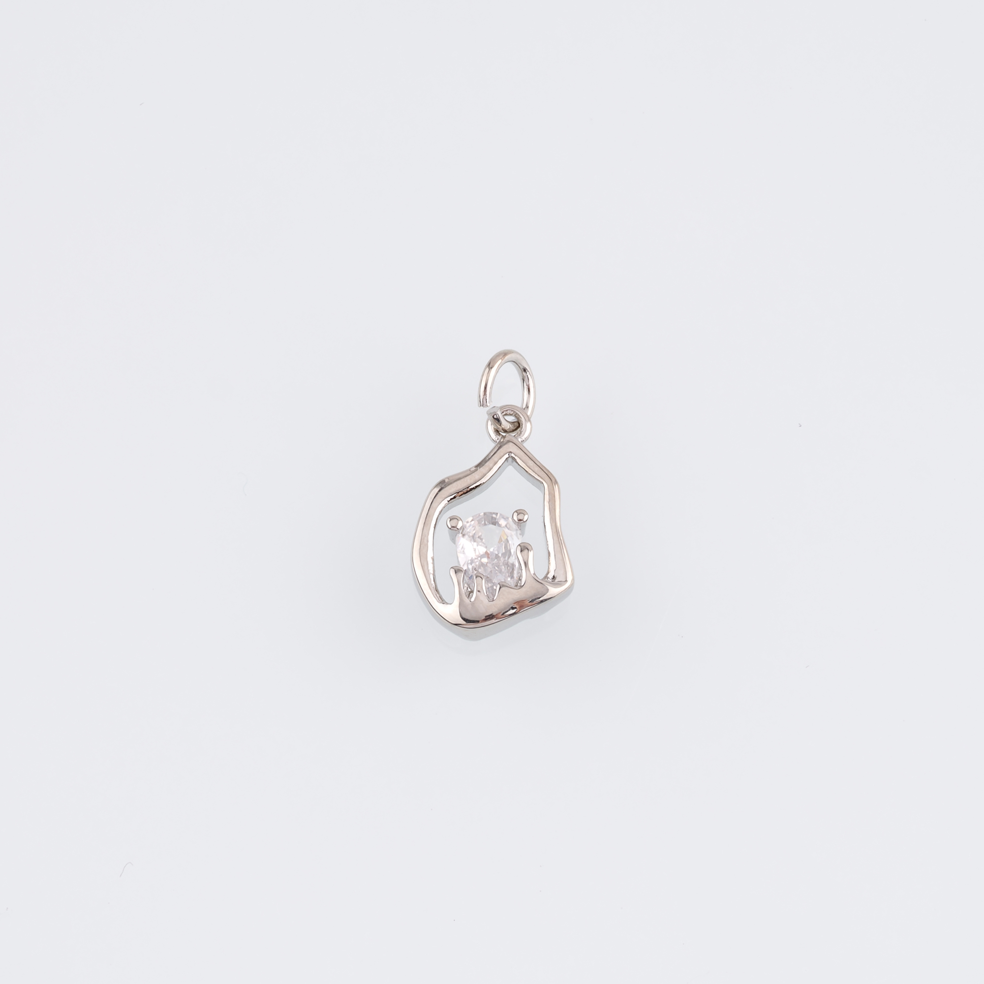 18K Gold Filled Geometric Pendant,CZ Micro Pave Geometric Charm Earrings Necklace for DIY Jewelry Making Supply