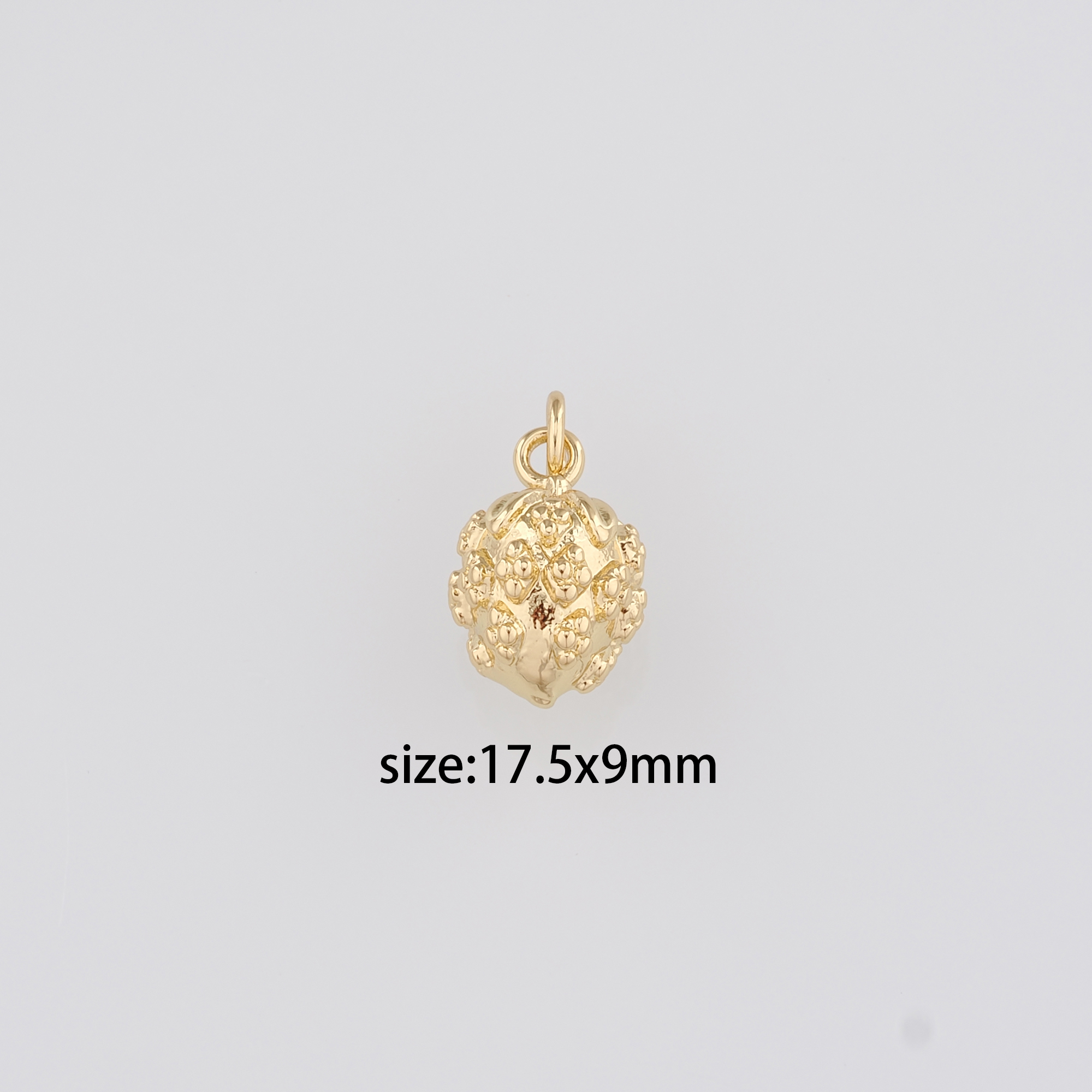 18K Gold Filled Strawberry Pendant,Strawberry Charm Earrings Necklace for DIY Jewelry Making Supply