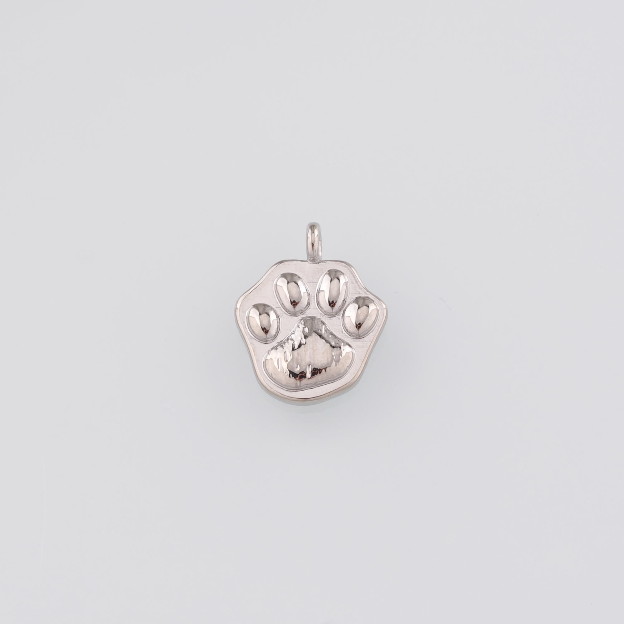 18K Gold Filled Paw Pendant,Dog Paw Charm Earrings Necklace for DIY Jewelry Making Supply