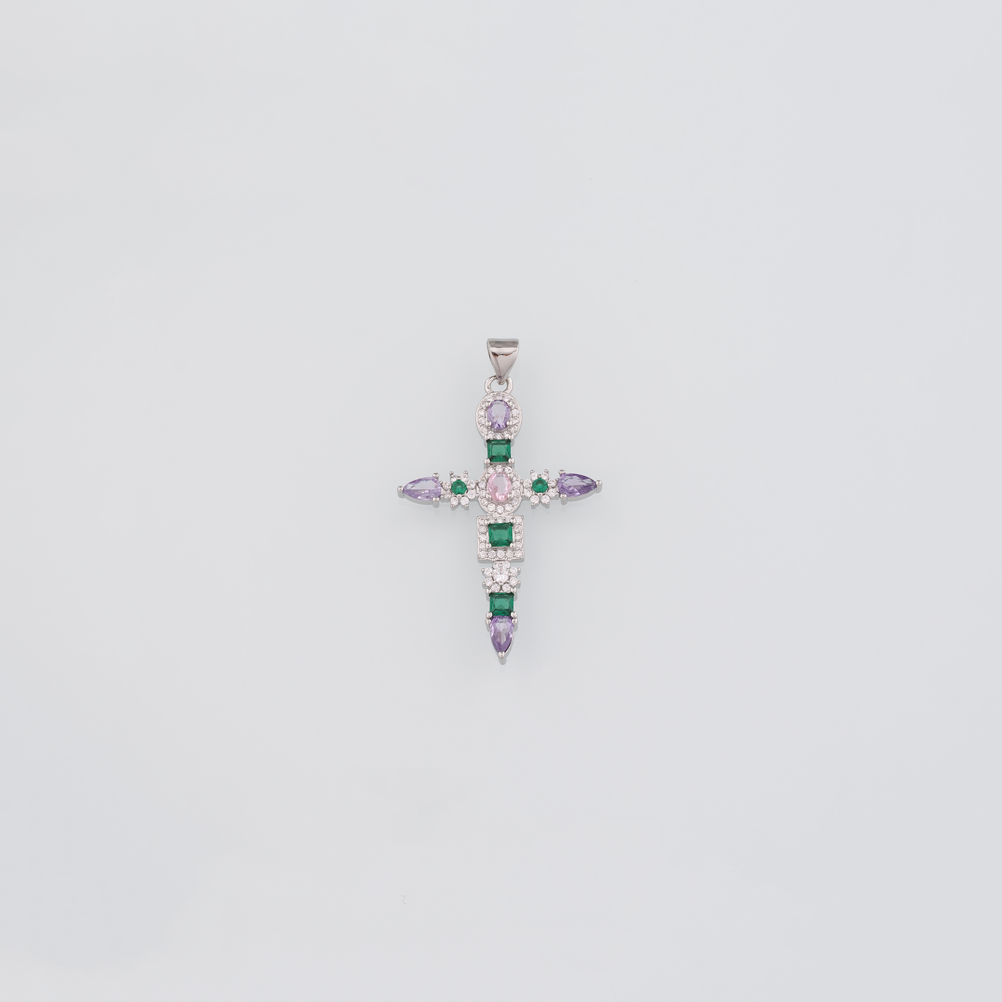 18K Gold Filled Cross Pendant,Religious Charm Earrings Necklace for DIY Jewelry Making Supply