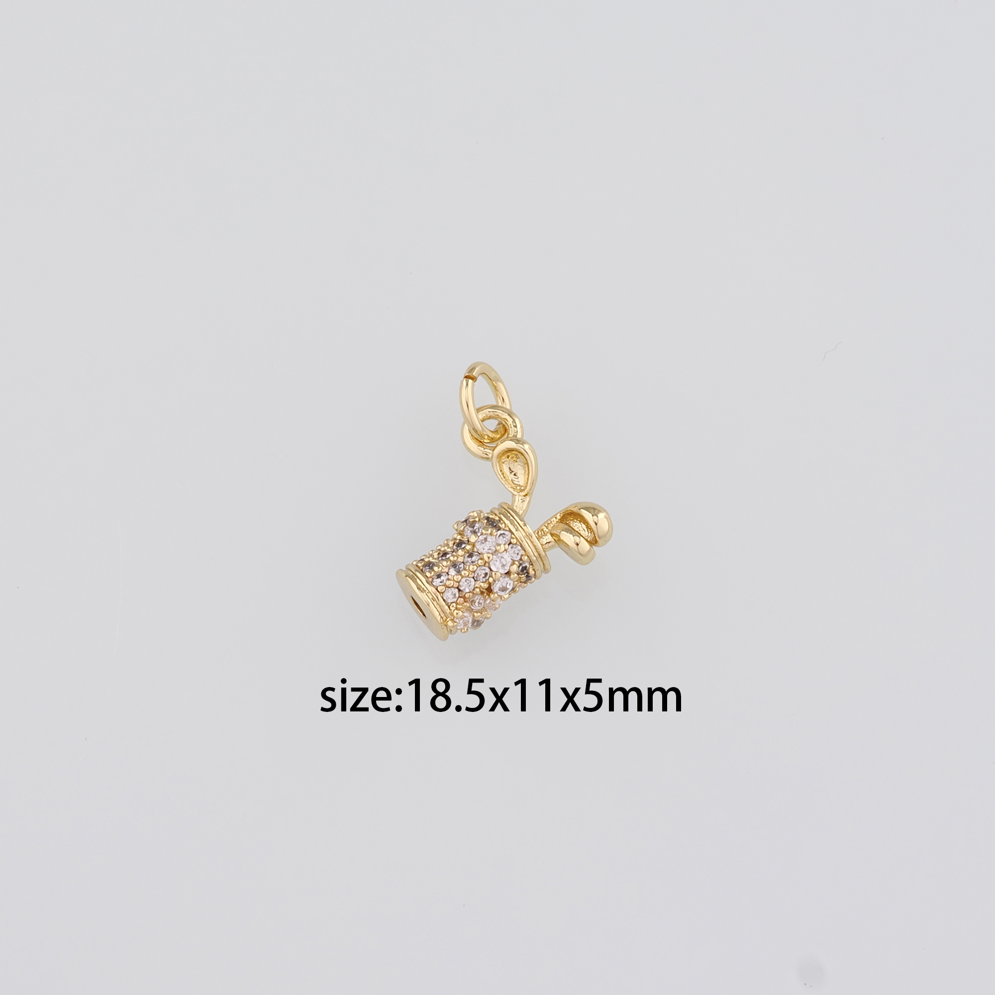 18K Gold Filled Golf Clubs Pendant,CZ Micro Pave Golf Club Charm Earrings Necklace for DIY Jewelry Making Supply