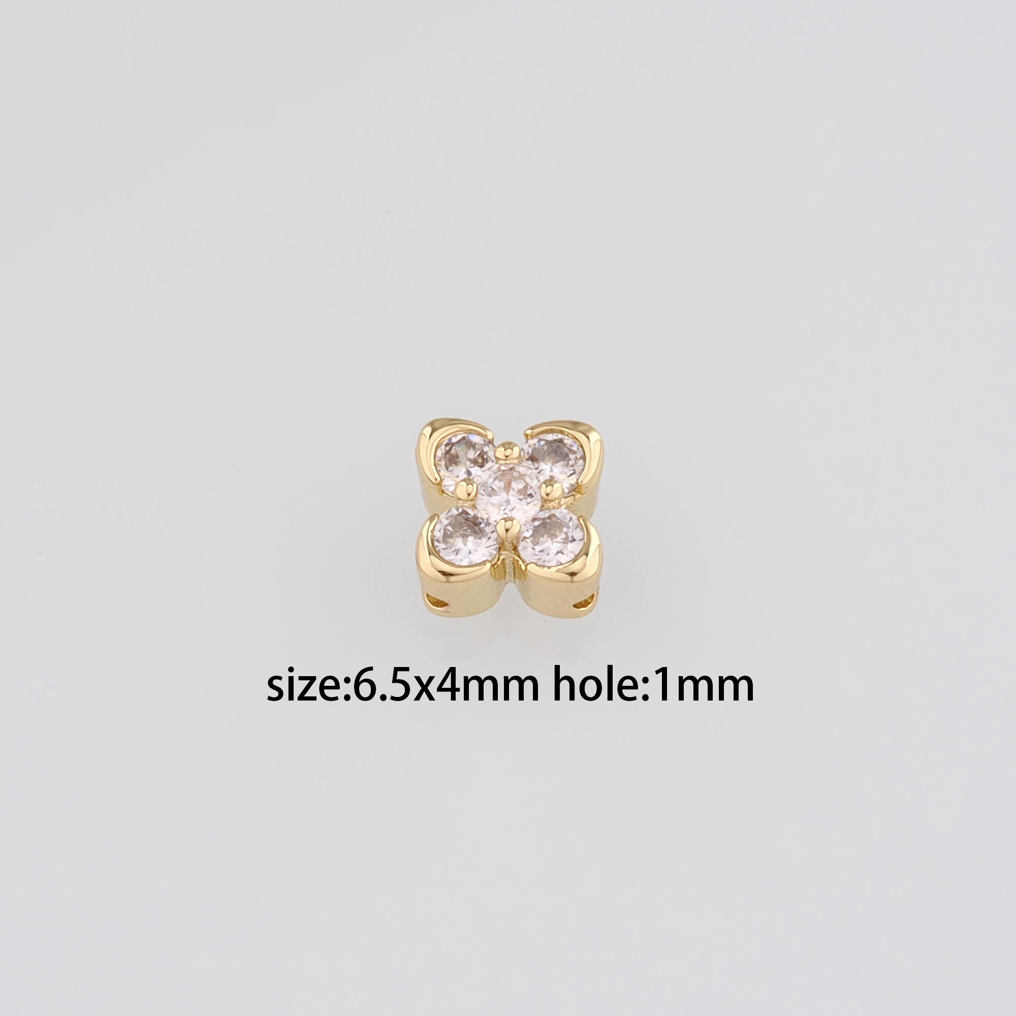 18K Gold Filled Flower Spacer Beads,Dainty Flower Bead for Bracelet Jewelry Necklace Making Supply