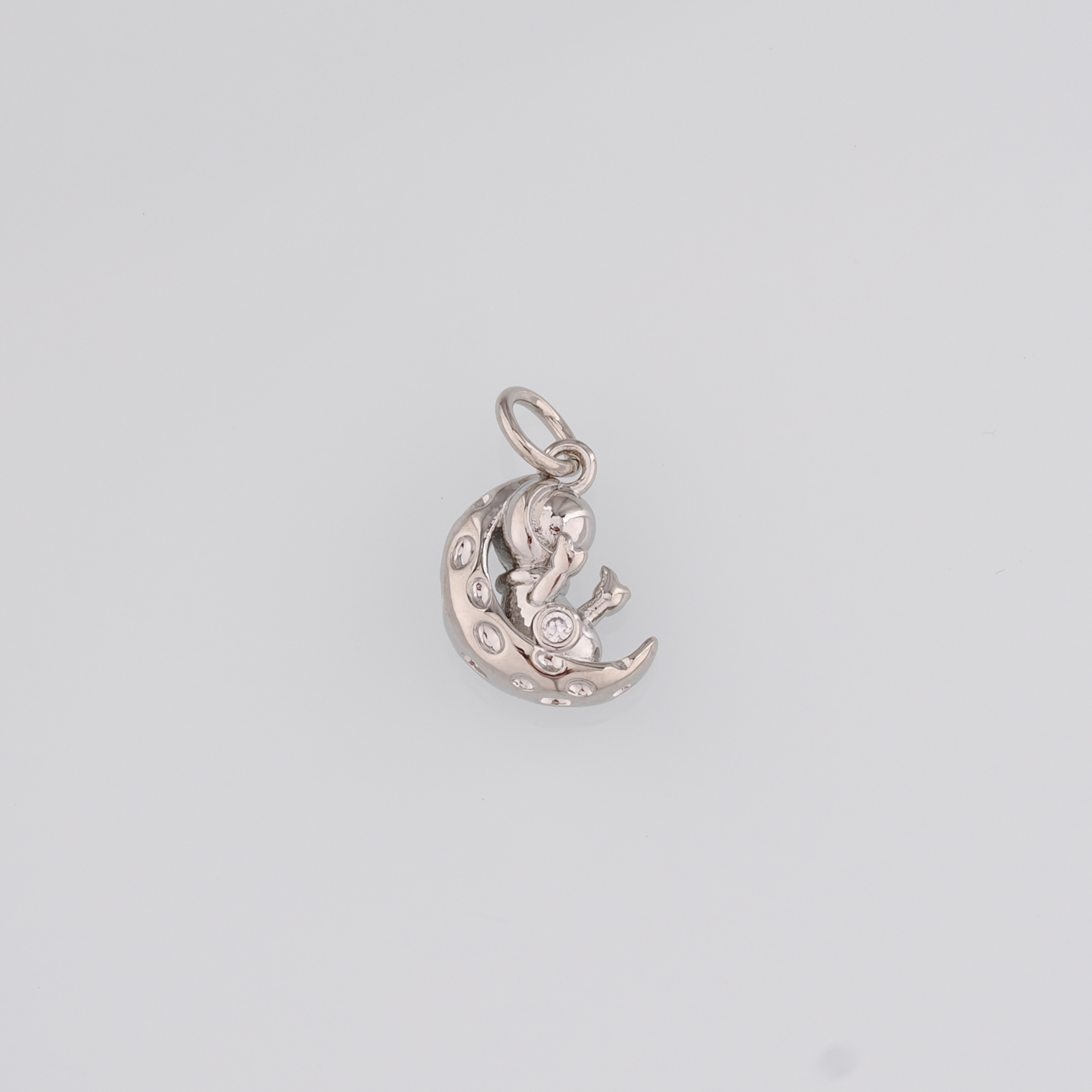 18K Gold Filled Astronaut Pendant,Space Charm,CZ Micro Pave Astronaut Earrings Necklace for DIY Jewelry Making Supply