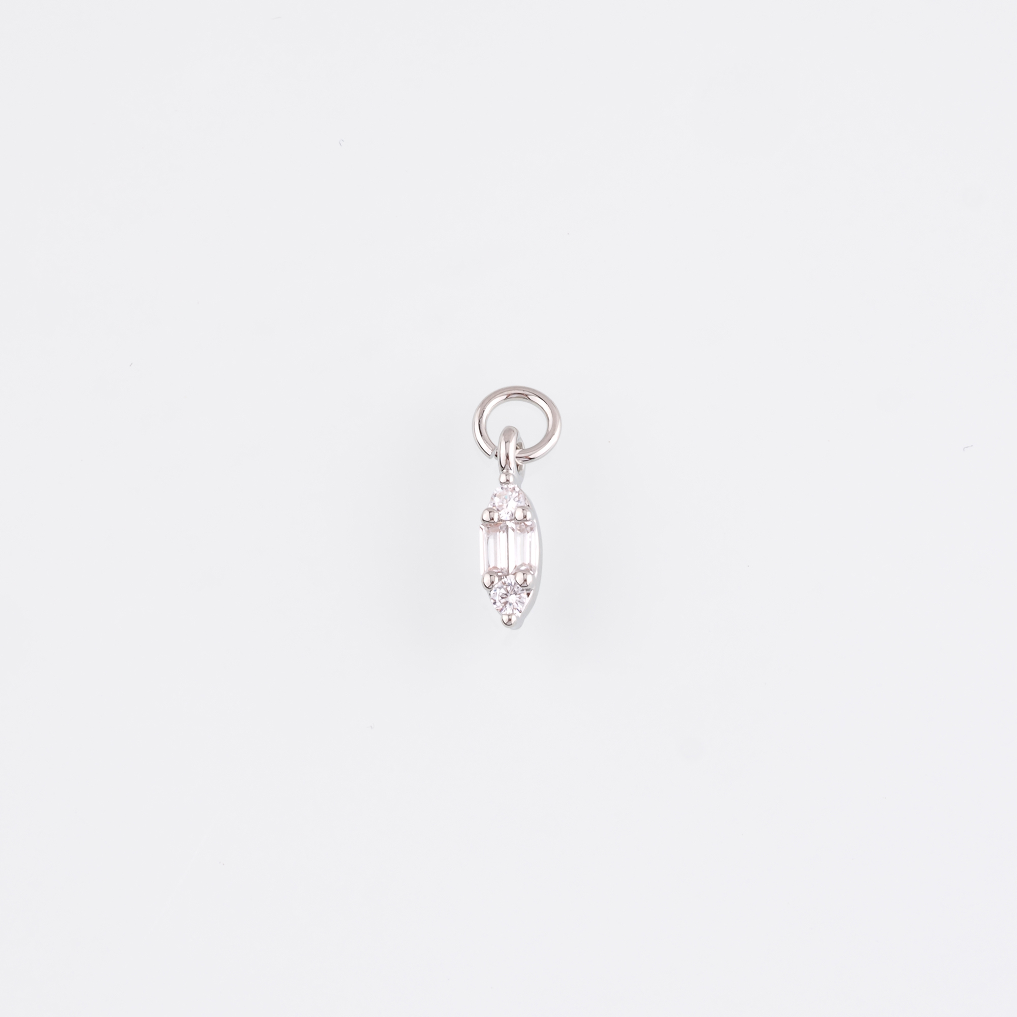 18K Gold Filled Oval Pendant,CZ Oval Charm Earrings Necklace for DIY Jewelry Making Supply