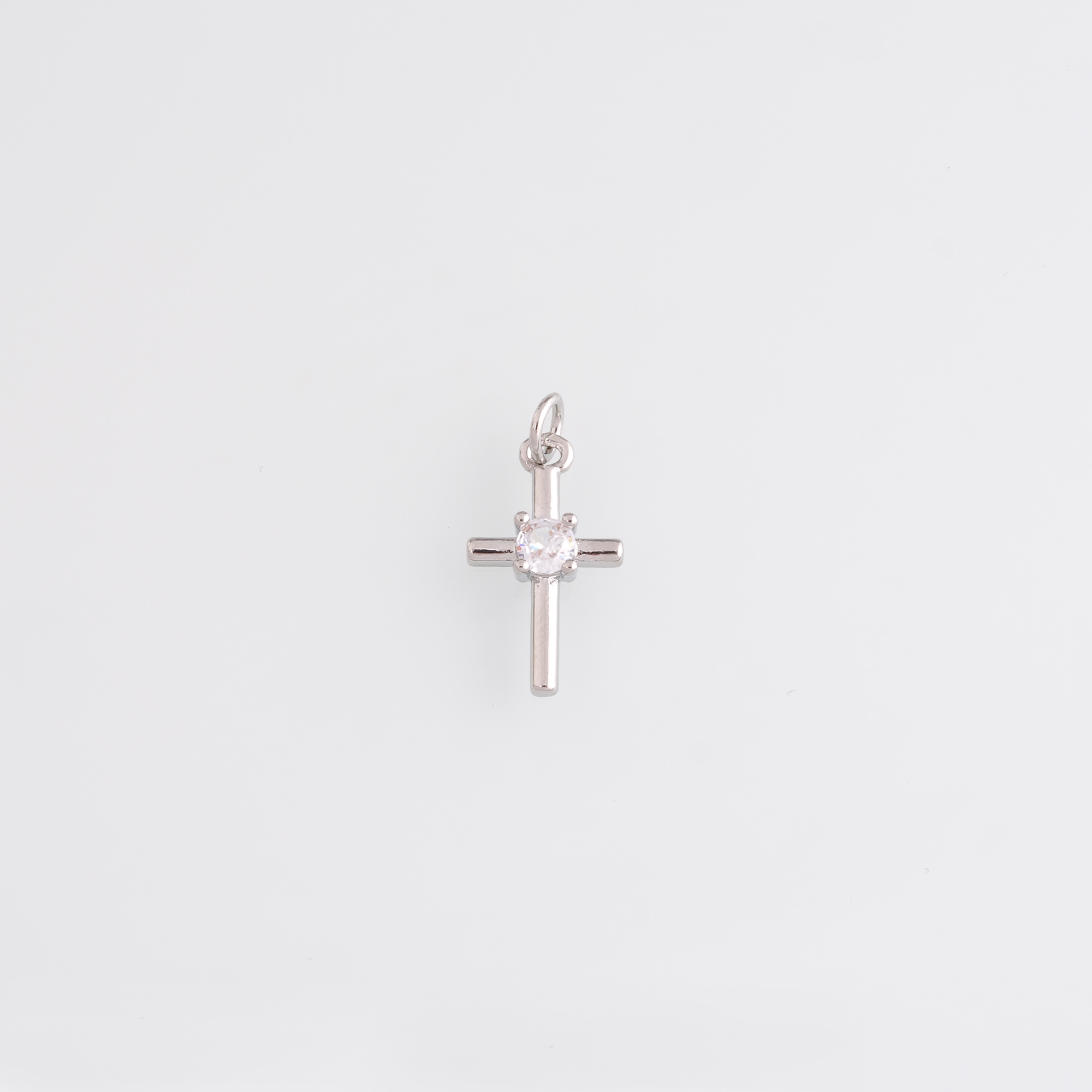 18K Gold Filled Cross Pendant,Religious Charm Earrings Necklace for DIY Jewelry Making Supply