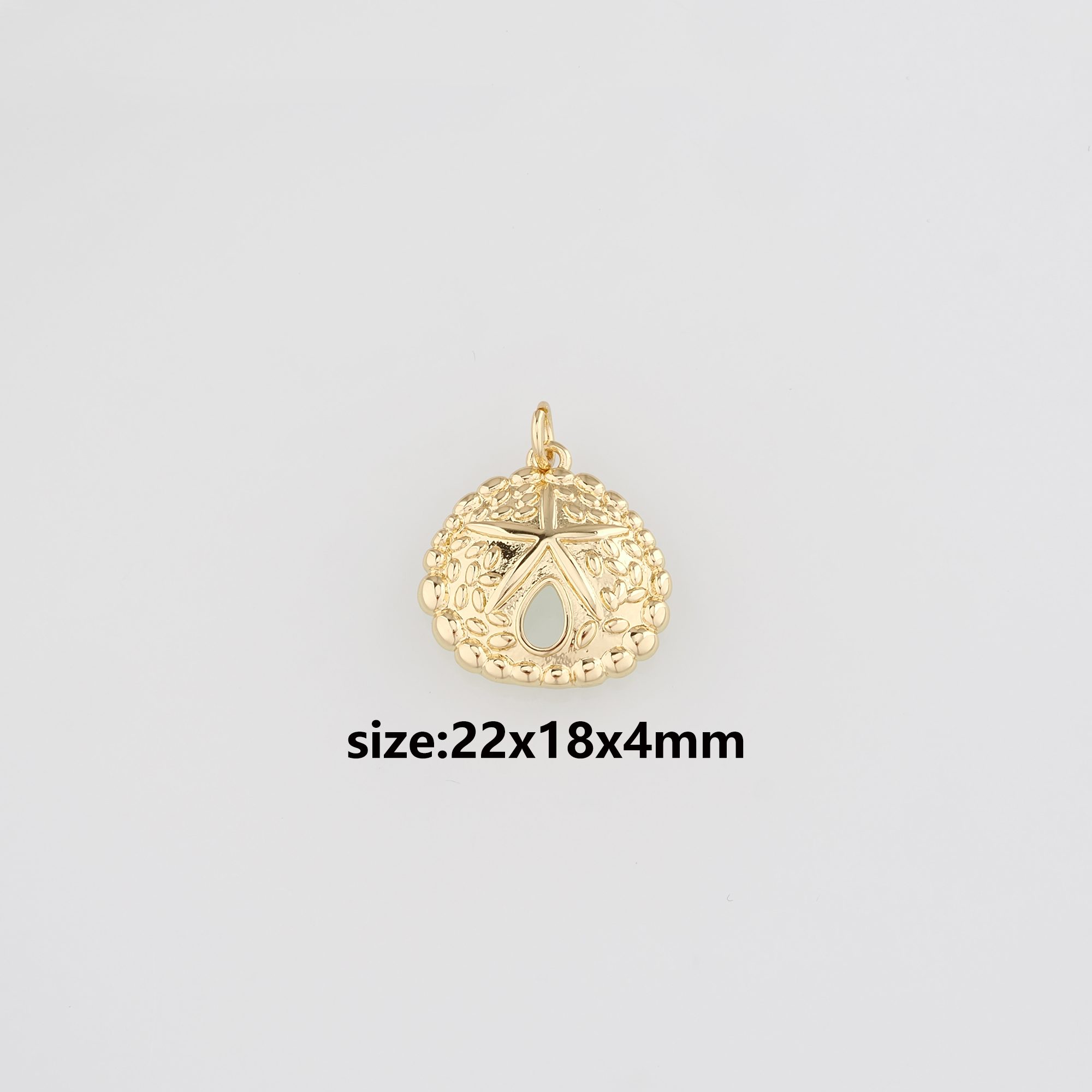 18K Gold Filled Starfish Pendant,Dainty Starfish Charm Earrings Necklace for DIY Jewelry Making Supply