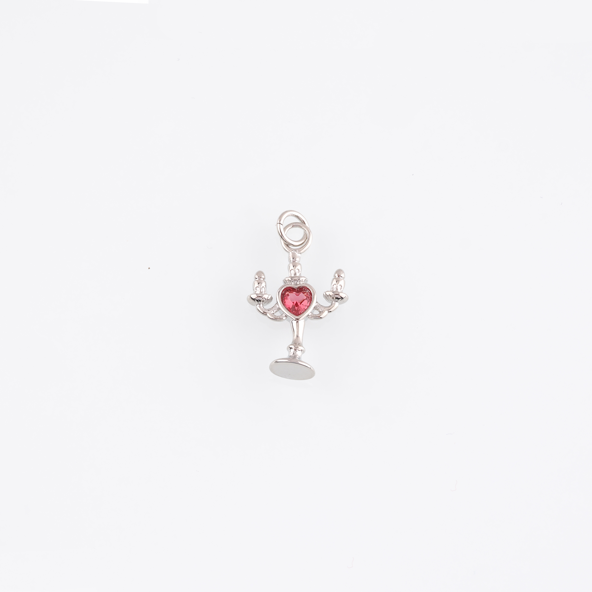 18K Gold Filled Candlestick Pendant,CZ Micro Pave Candlestick Charm Earrings Necklace for DIY Jewelry Making Supply