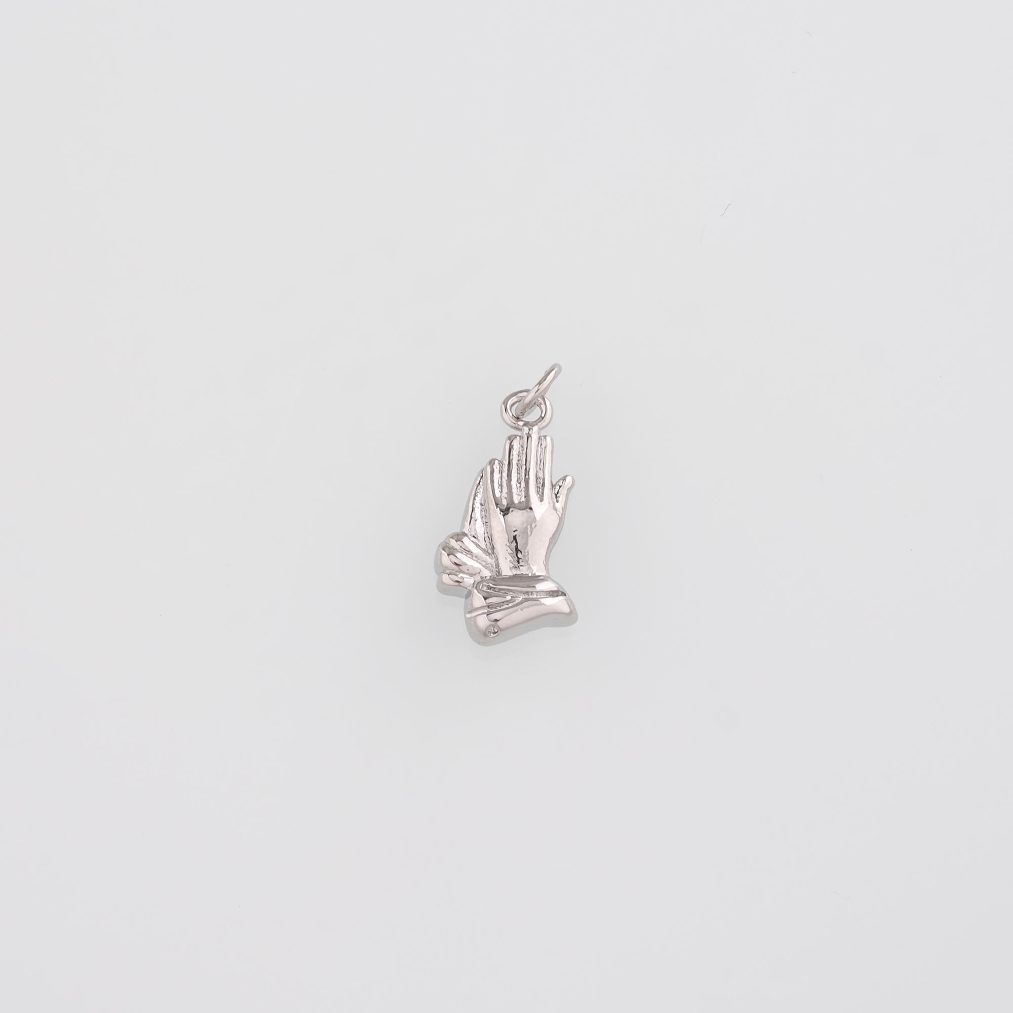 18K Gold Filled Hand Pendant,Dainty Gesture Charm Earrings Necklace for DIY Jewelry Making Supply