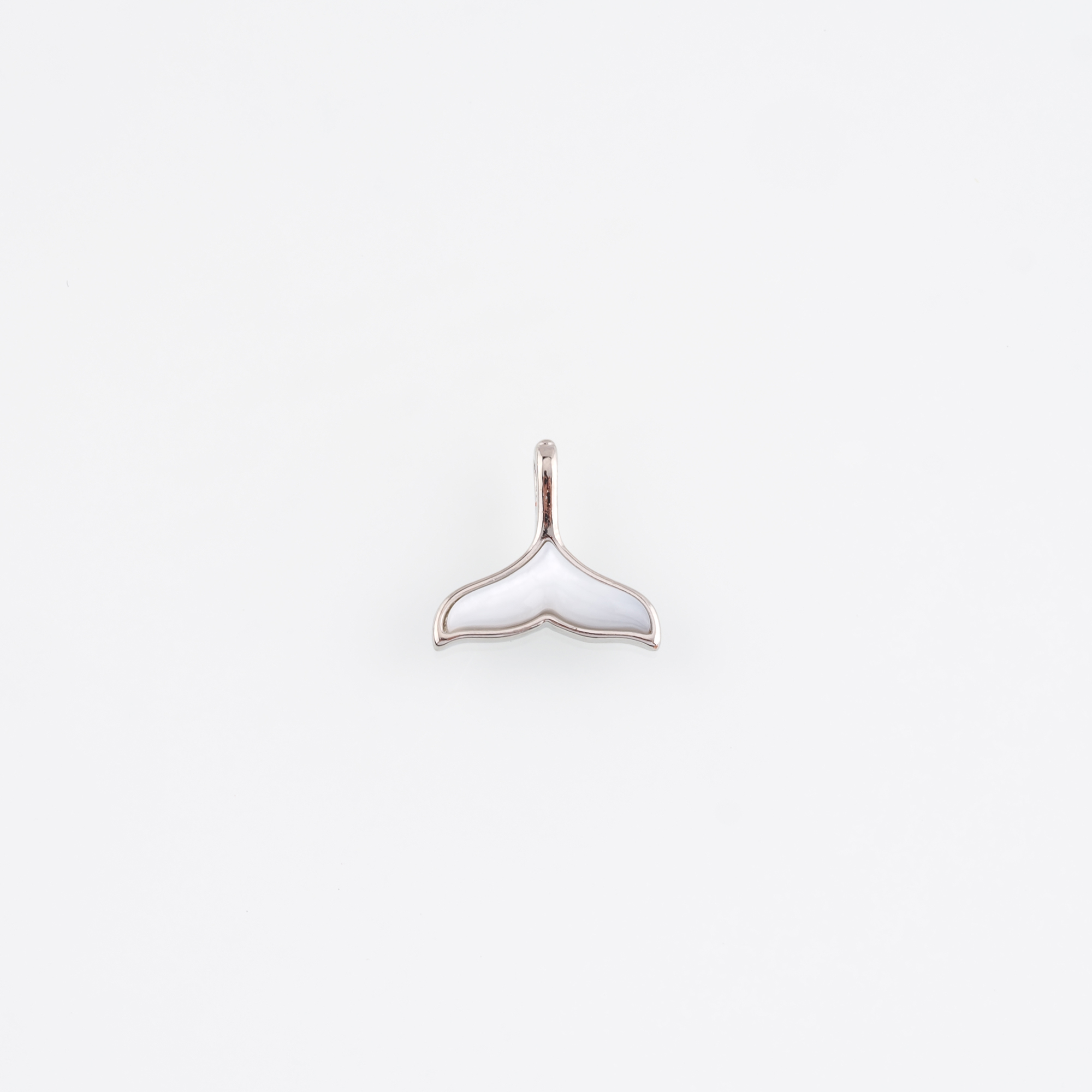 18K Gold Filled Whale Tail Pendant,Dainty Whale Tail Charm Earrings Necklace for DIY Jewelry Making Supply