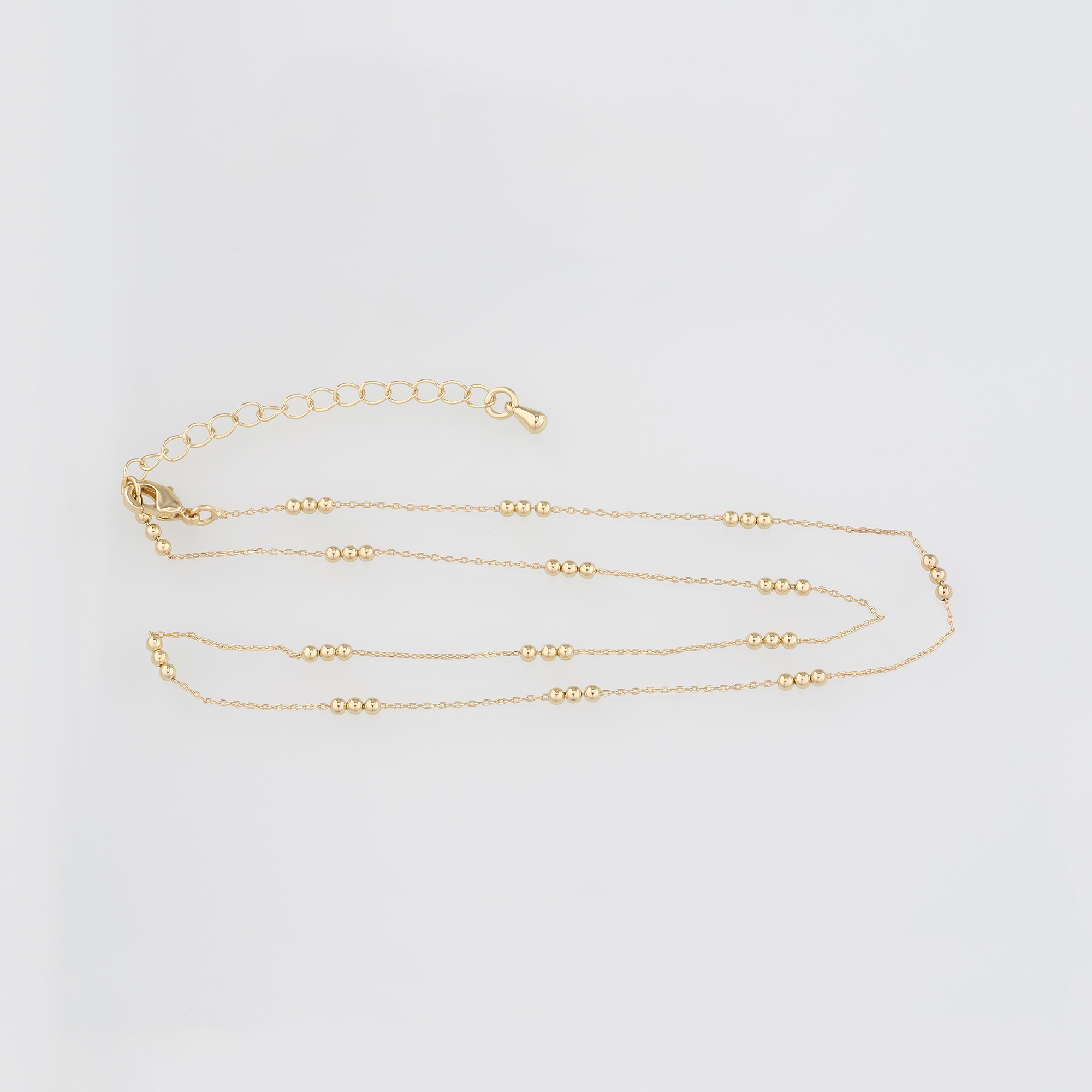 18K Gold Filled Ball Chain Necklace,Gold Bead Link Chain Necklace,Beaded Link Chain,Minimalist Necklace,Adjustable Necklace