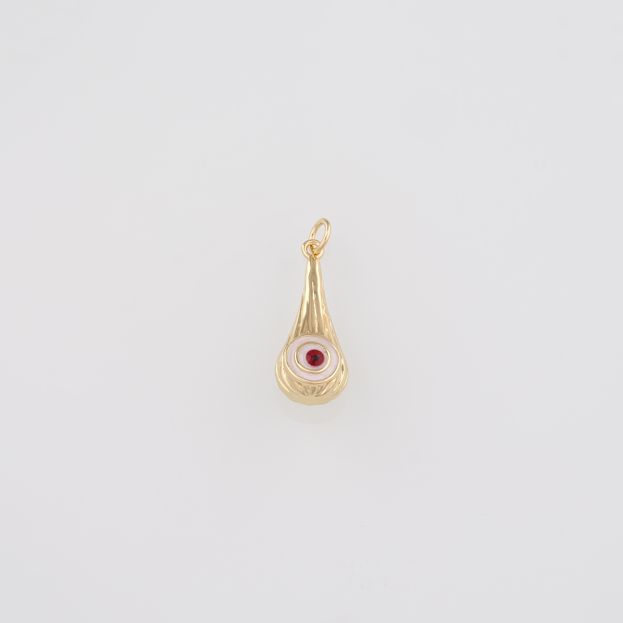 18K Gold Filled Evil Eye Pendant,Enamel Evil Eye Charm Earrings Necklace for DIY Jewelry Making Supply