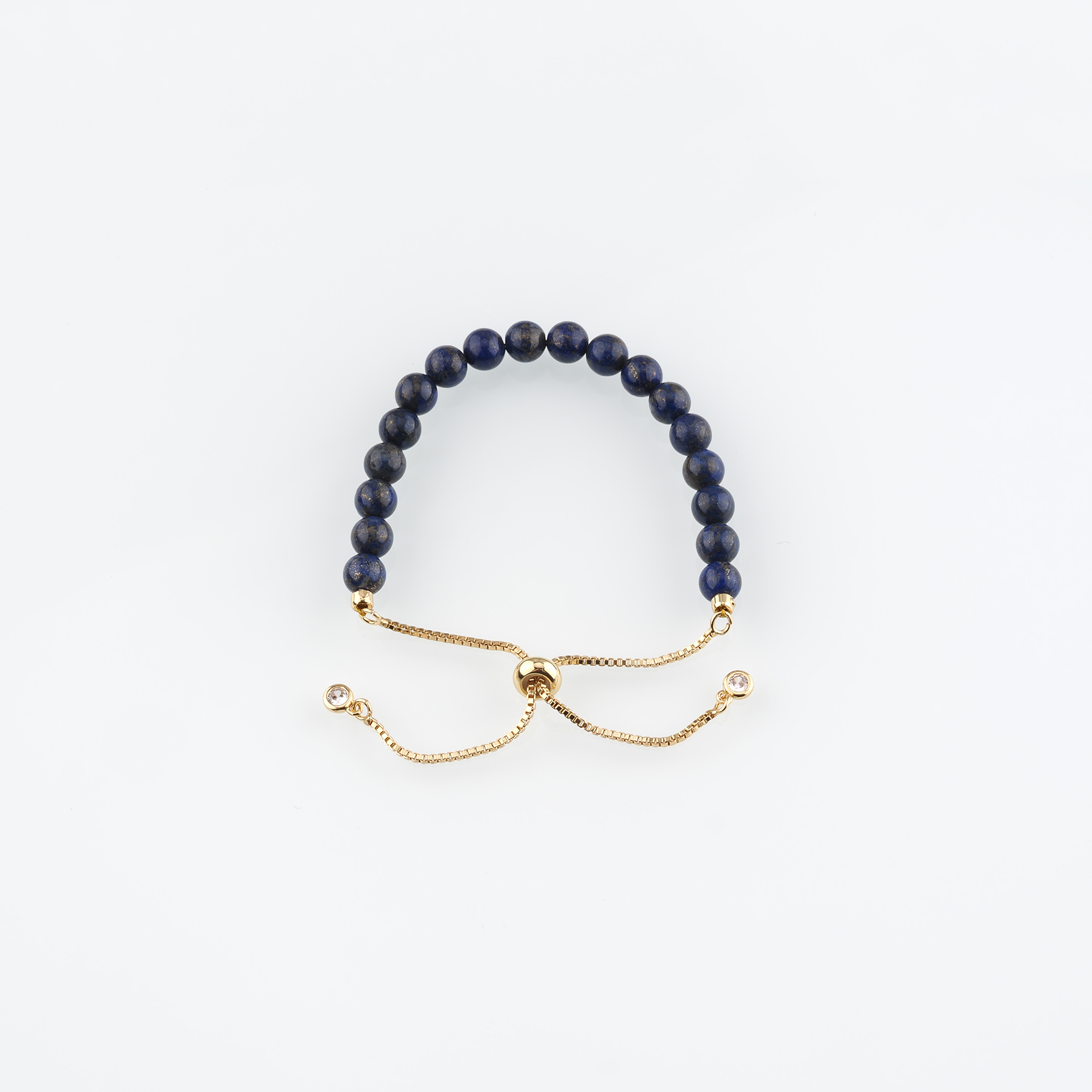 18K Gold Filled Beaded Chain Bracelet,Bead Bracelet,Adjustable Bracelet,Gift For Her