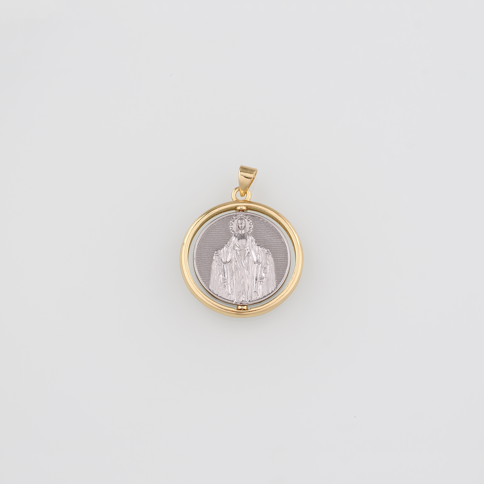 18K Gold Filled Virgin Mary Pendant,Religious Charm Earrings Necklace for DIY Jewelry Making Supply